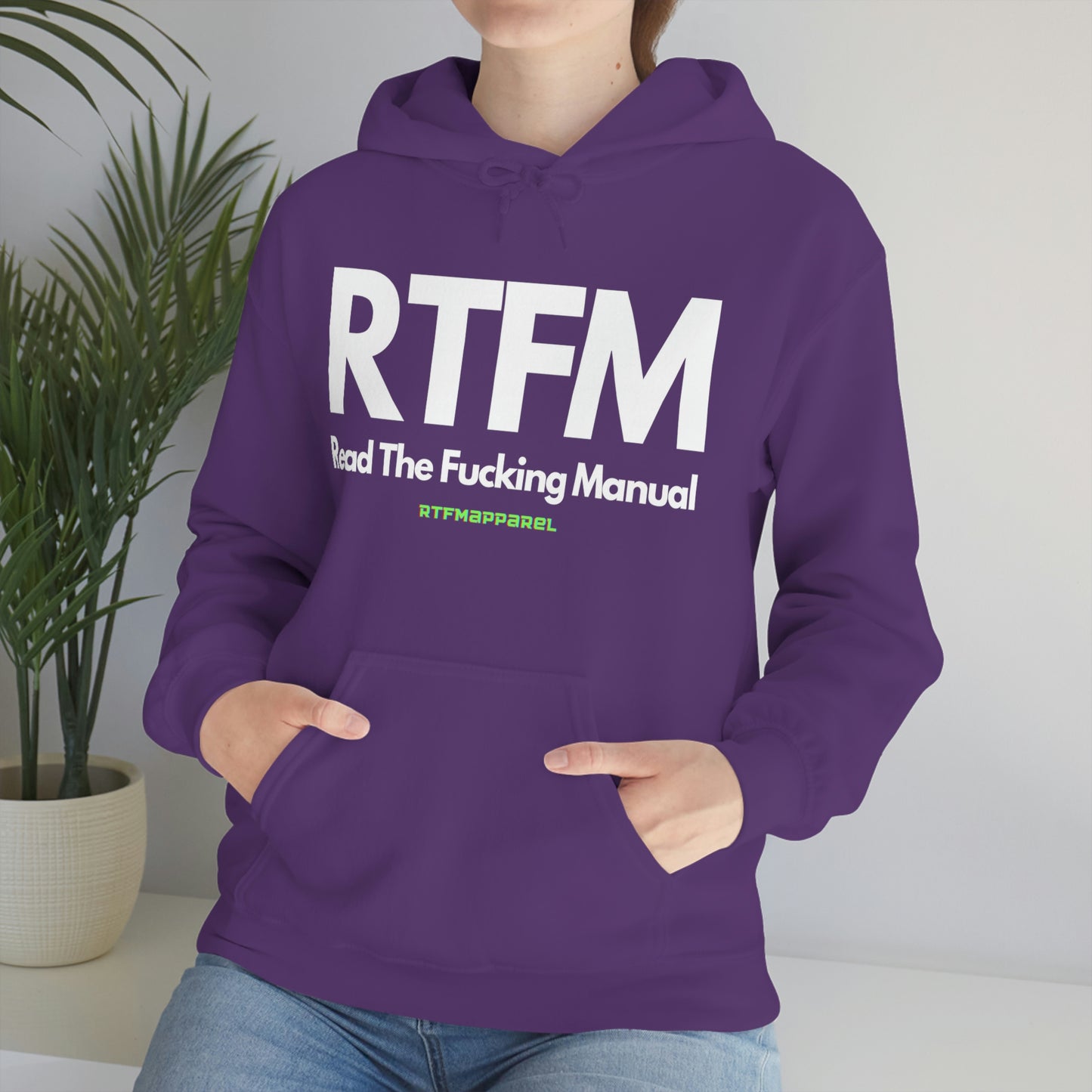 RTFM, Read the Manual, Explicit Funny, Sysadmin, Geek, Project Manager, Developer, Gift, Unisex Hooded Sweatshirt