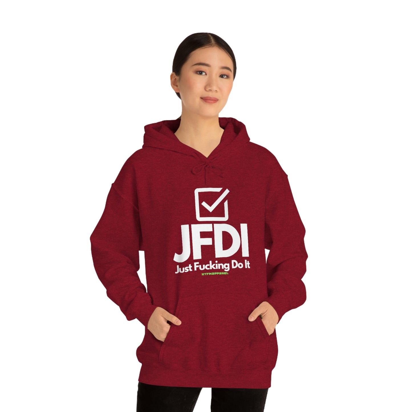JFDI, Just do it, Funny, Sysadmin, Geek, Project Manager, Explicit, Developer, Gift, Unisex Hooded Sweatshirt