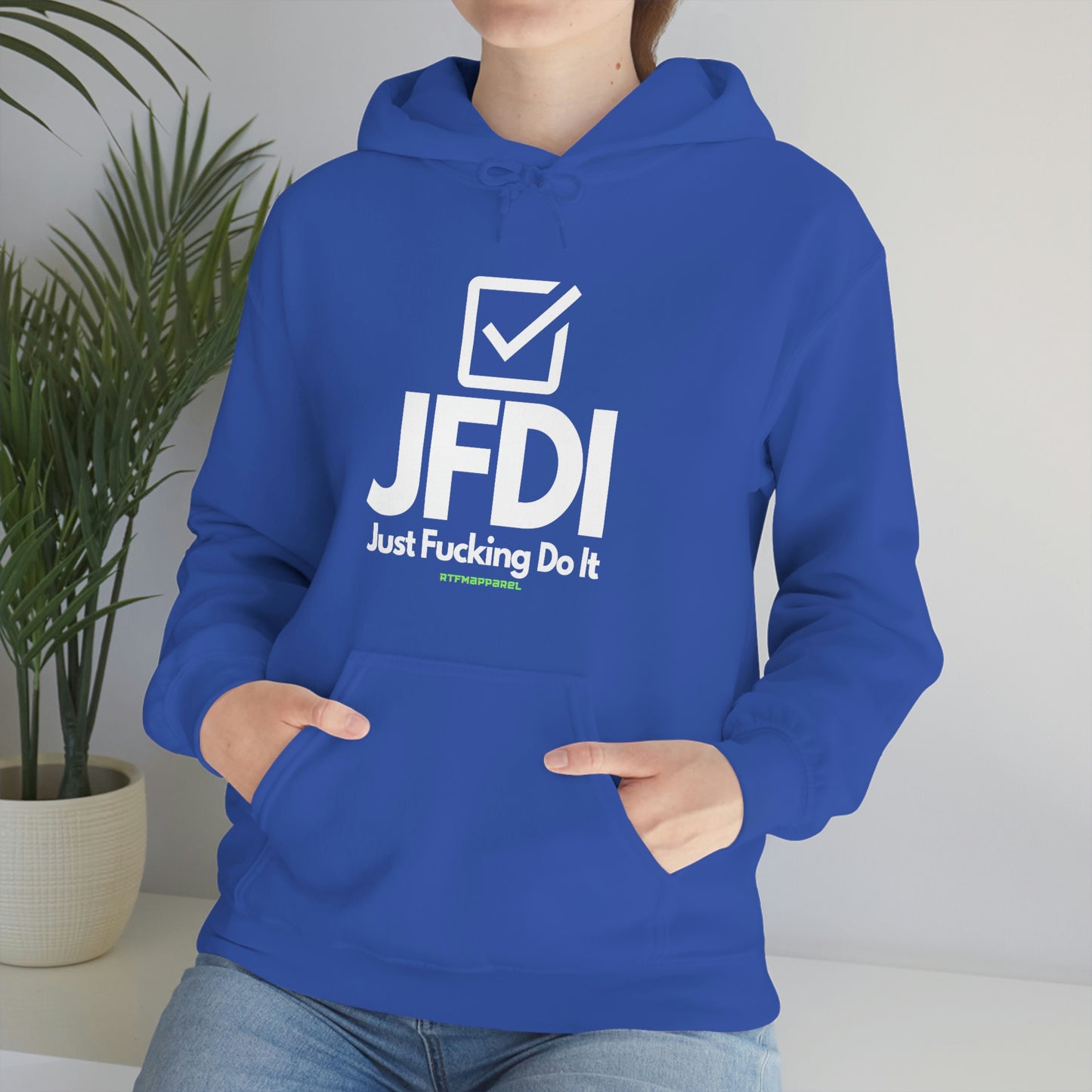 JFDI, Just do it, Funny, Sysadmin, Geek, Project Manager, Explicit, Developer, Gift, Unisex Hooded Sweatshirt