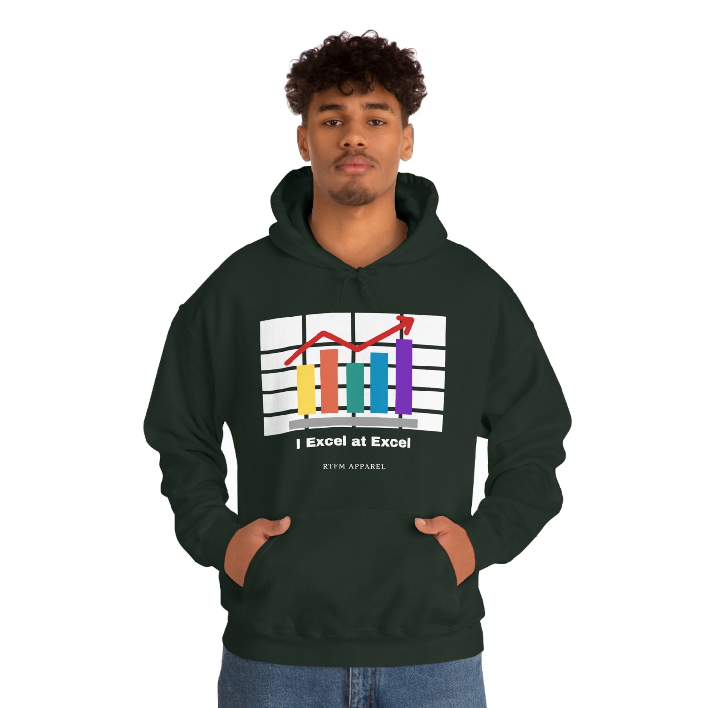 Excel Hoodie: I Excel at Excel, office humour, spreadsheets