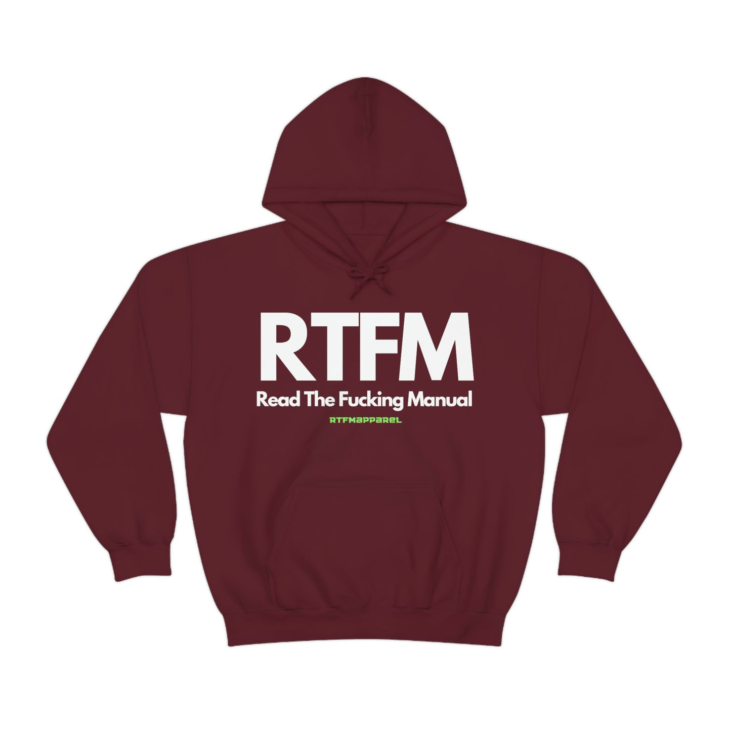 RTFM, Read the Manual, Explicit Funny, Sysadmin, Geek, Project Manager, Developer, Gift, Unisex Hooded Sweatshirt