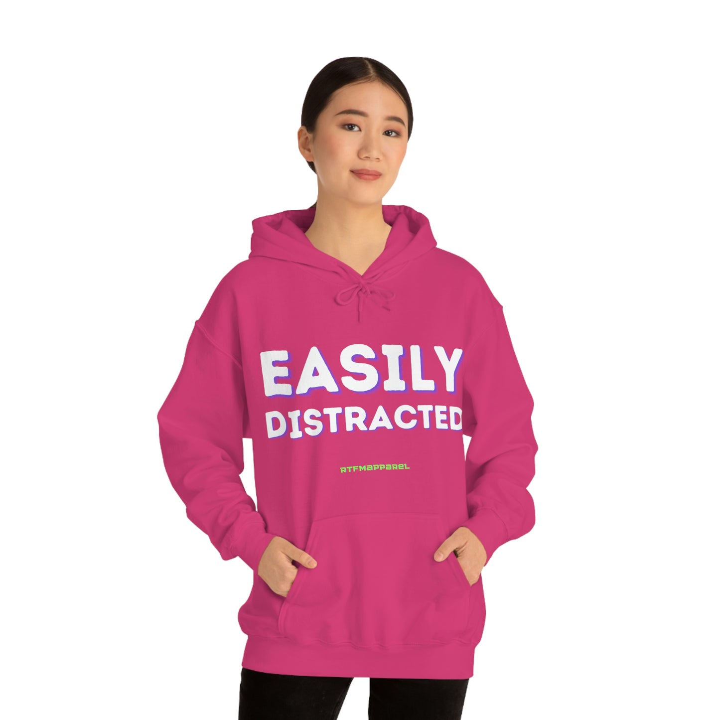 Easily Distracted - Funny, Sysadmin, Geek, Gamer, Developer, Gift Hooded Sweatshirt