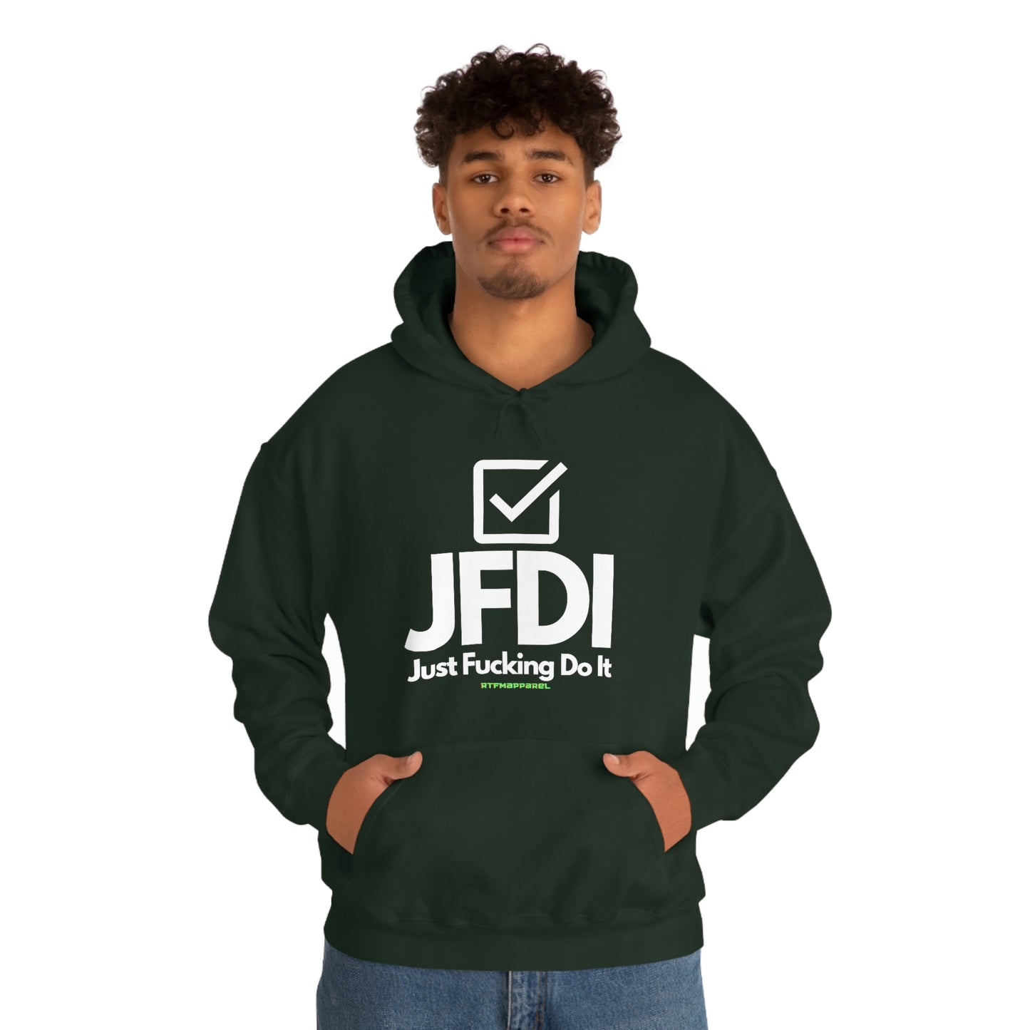 JFDI, Just do it, Funny, Sysadmin, Geek, Project Manager, Explicit, Developer, Gift, Unisex Hooded Sweatshirt