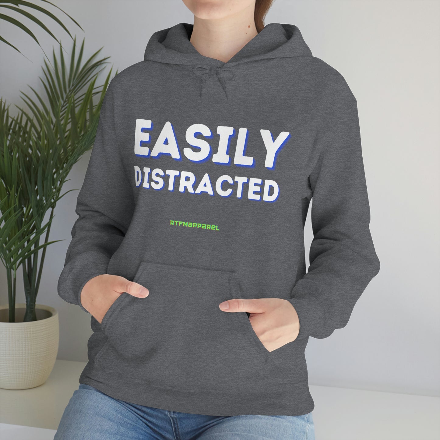Easily Distracted - Funny, Sysadmin, Geek, Gamer, Developer, Gift Hooded Sweatshirt