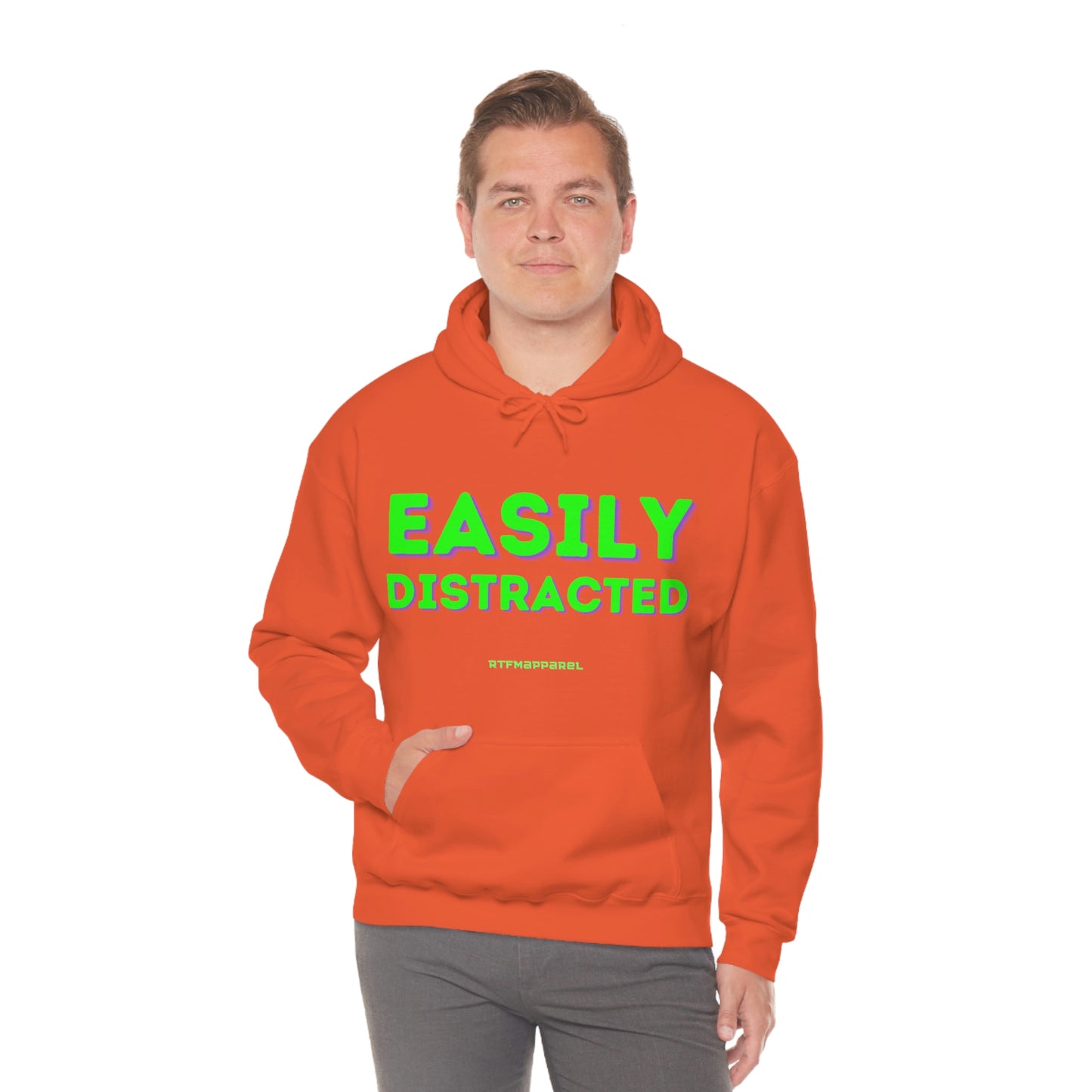 Easily Distracted - Funny, Sysadmin, Geek, Gamer, Developer, Gift Hooded Sweatshirt