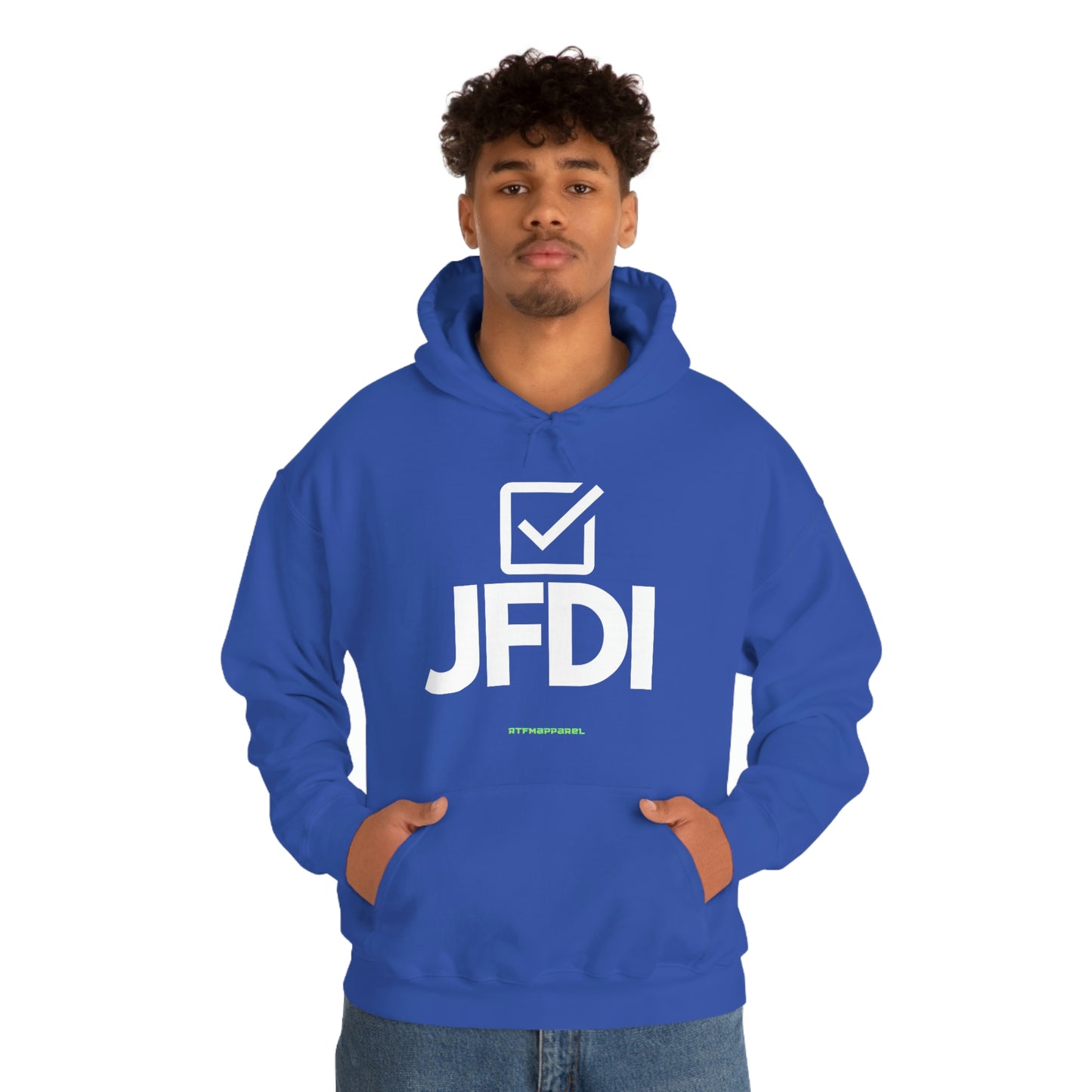 JFDI, Just do it, Funny, Sysadmin, Geek, Project Manager, Developer, Gift, Unisex Hooded Sweatshirt