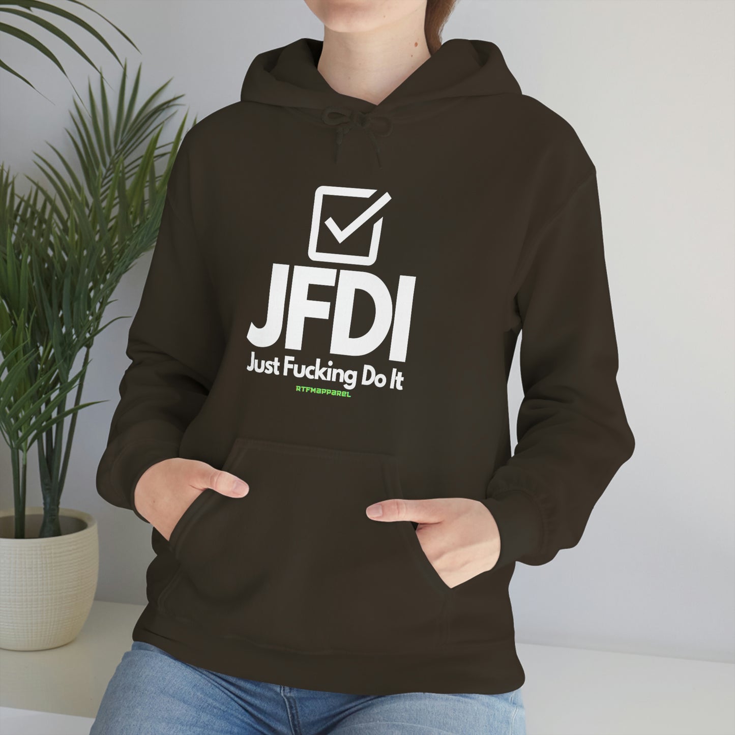 JFDI, Just do it, Funny, Sysadmin, Geek, Project Manager, Explicit, Developer, Gift, Unisex Hooded Sweatshirt