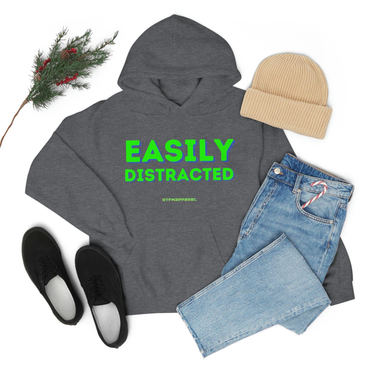 Easily Distracted - Funny, Sysadmin, Geek, Gamer, Developer, Gift Hooded Sweatshirt