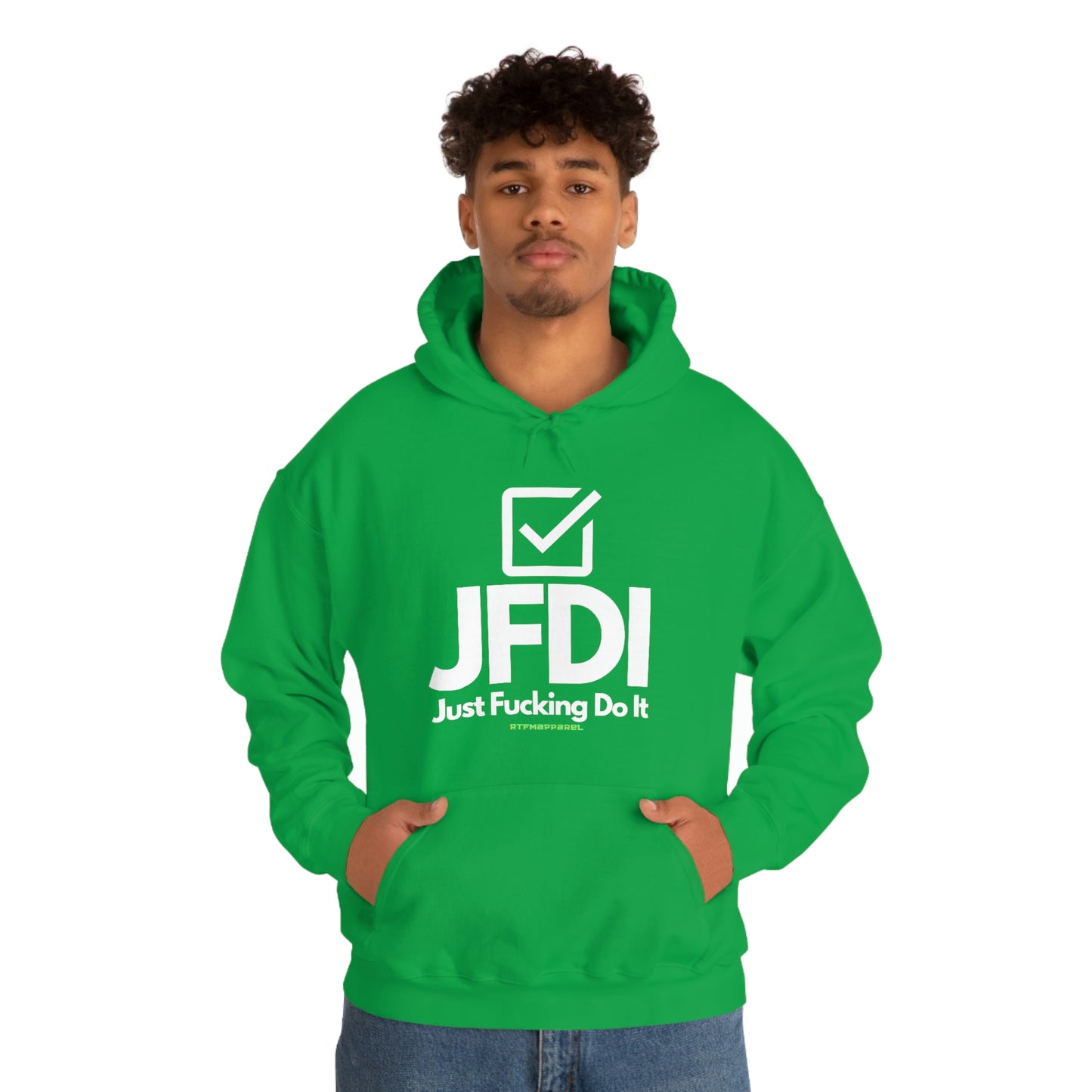 JFDI, Just do it, Funny, Sysadmin, Geek, Project Manager, Explicit, Developer, Gift, Unisex Hooded Sweatshirt