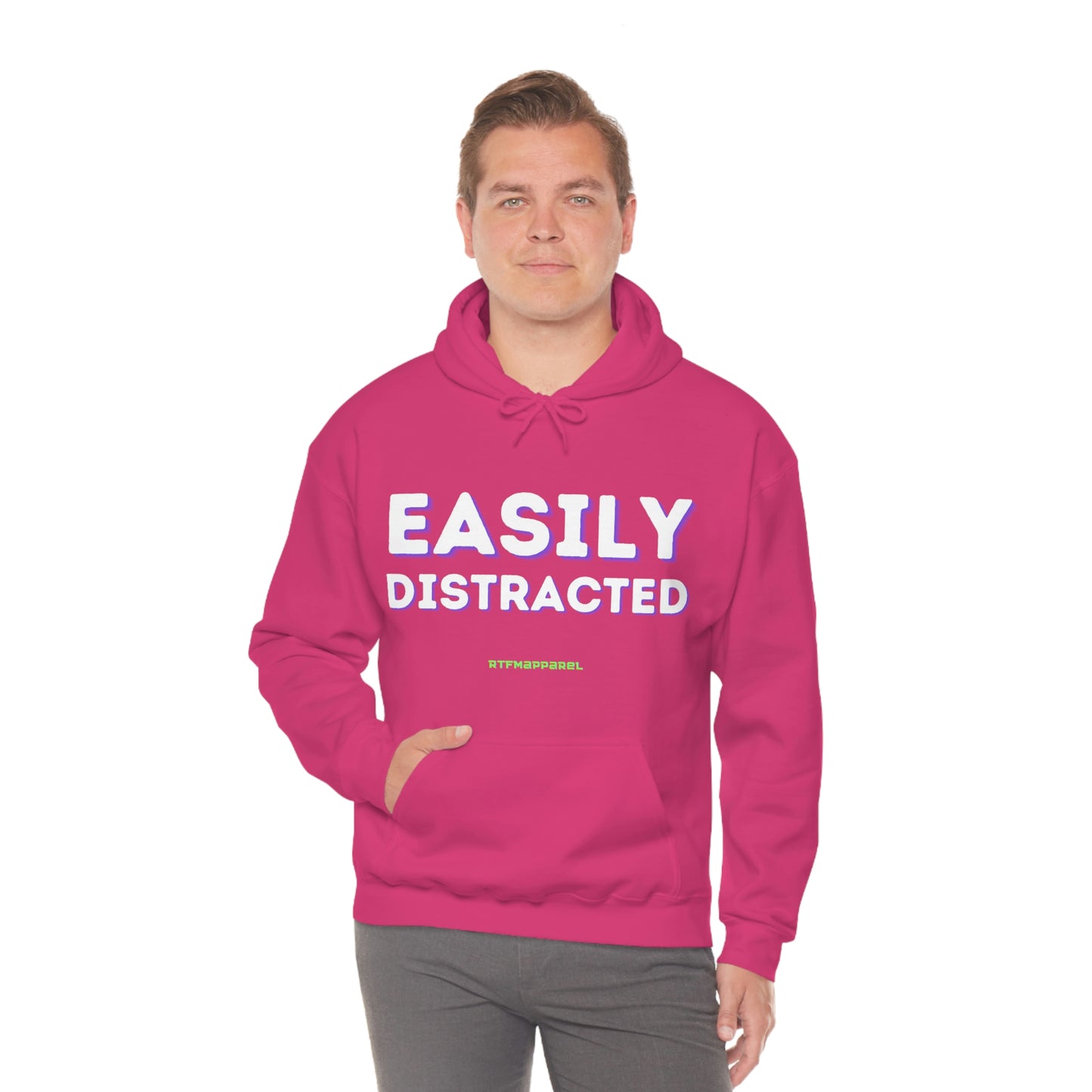 Easily Distracted - Funny, Sysadmin, Geek, Gamer, Developer, Gift Hooded Sweatshirt