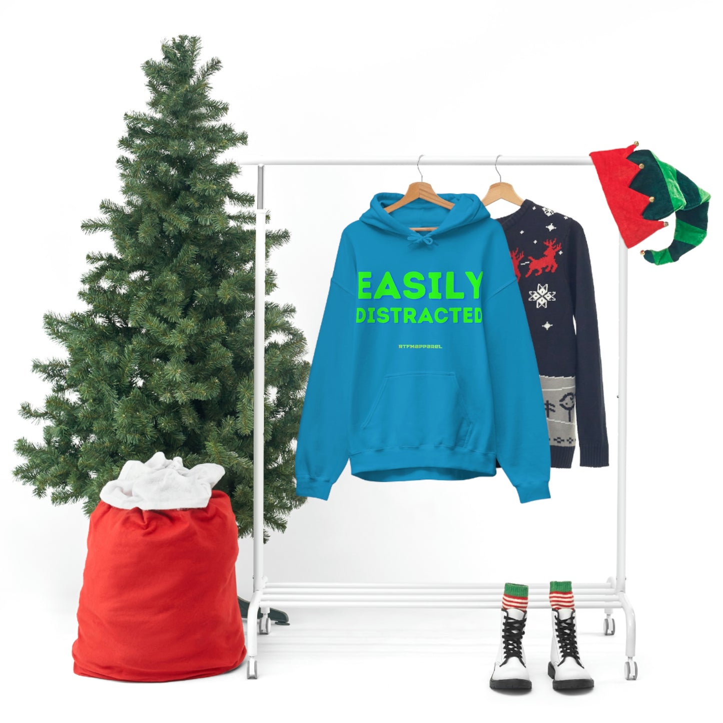 Easily Distracted - Funny, Sysadmin, Geek, Gamer, Developer, Gift Hooded Sweatshirt