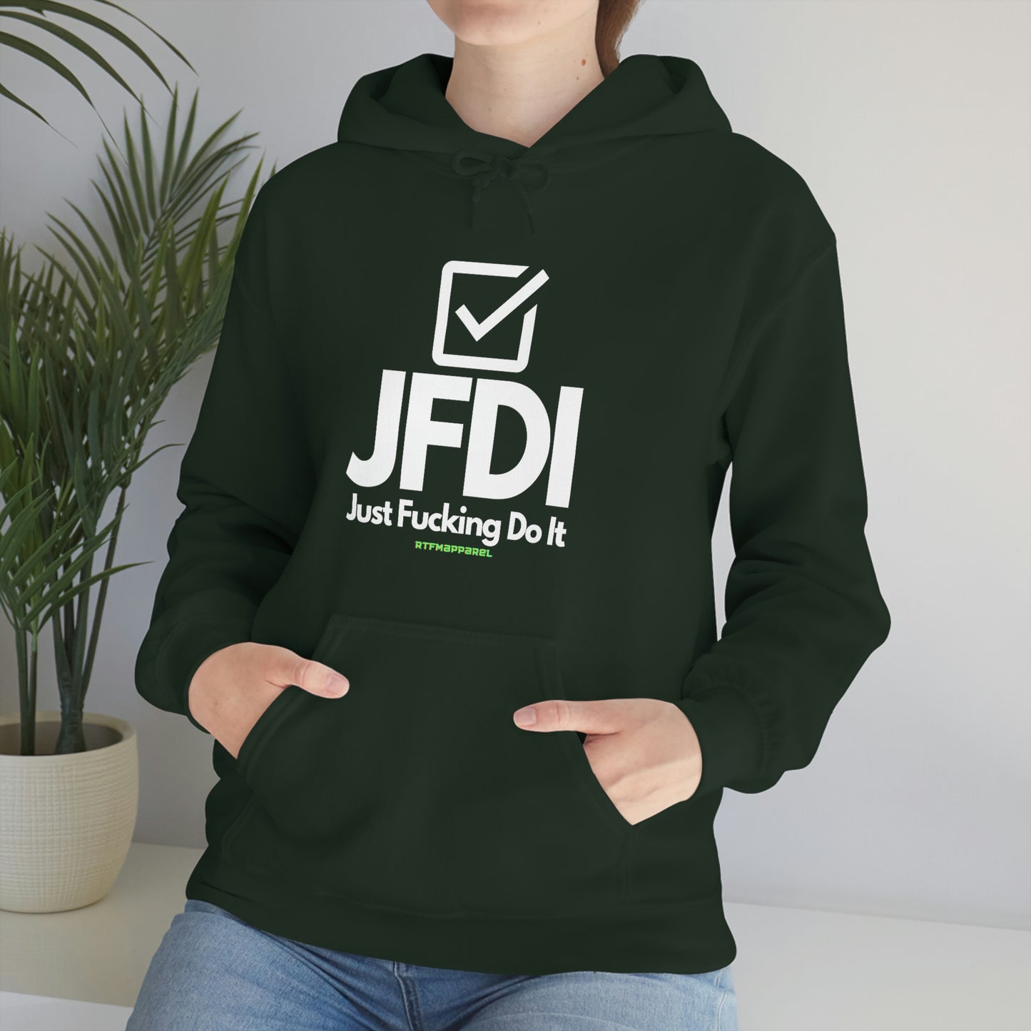 JFDI, Just do it, Funny, Sysadmin, Geek, Project Manager, Explicit, Developer, Gift, Unisex Hooded Sweatshirt