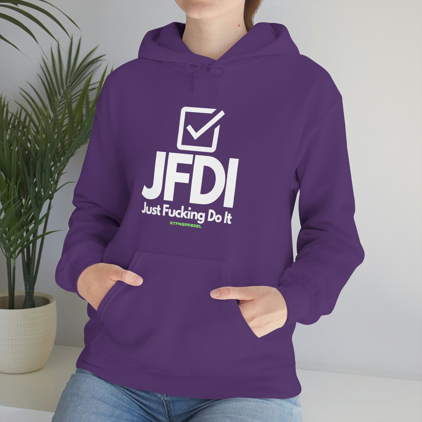 JFDI, Just do it, Funny, Sysadmin, Geek, Project Manager, Explicit, Developer, Gift, Unisex Hooded Sweatshirt