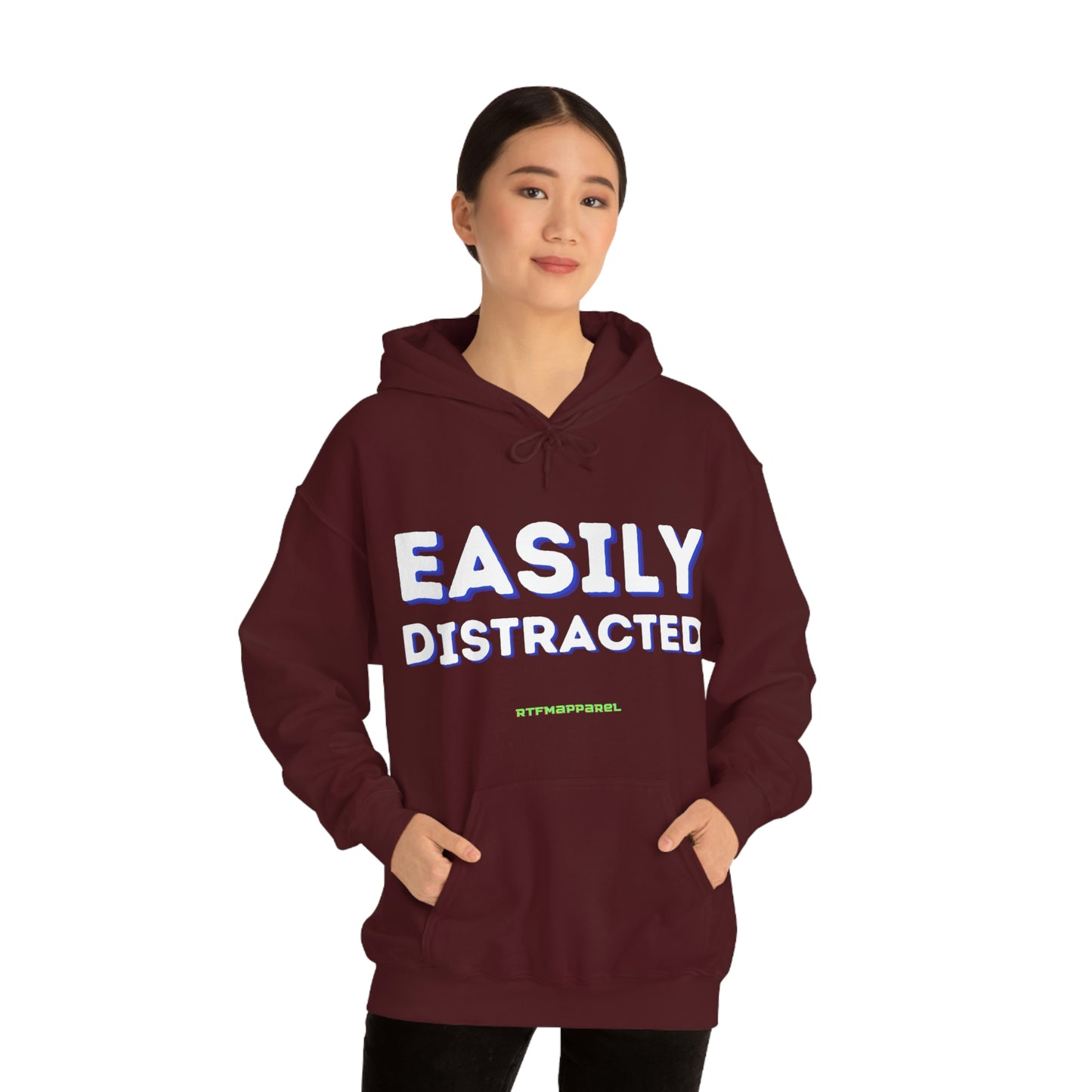 Easily Distracted - Funny, Sysadmin, Geek, Gamer, Developer, Gift Hooded Sweatshirt