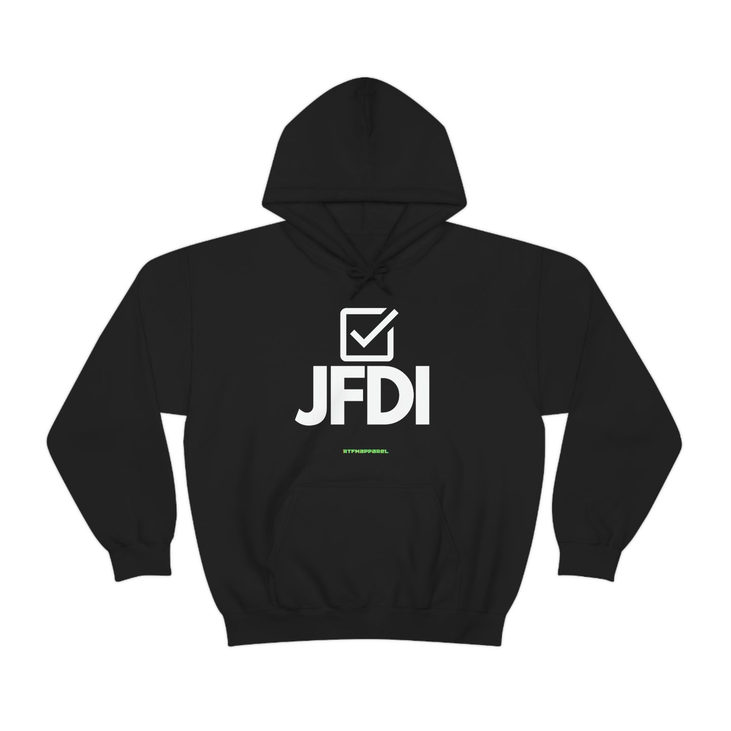 JFDI, Just do it, Funny, Sysadmin, Geek, Project Manager, Developer, Gift, Unisex Hooded Sweatshirt
