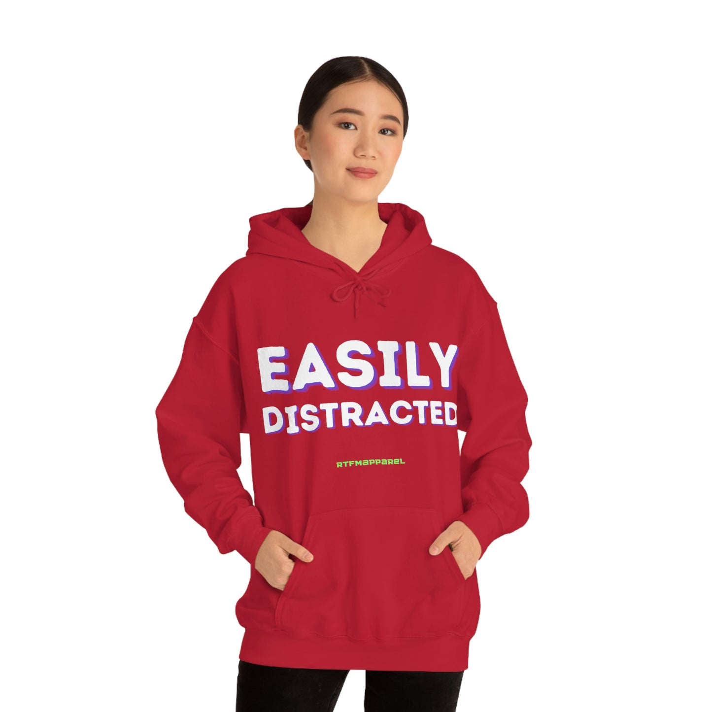 Easily Distracted - Funny, Sysadmin, Geek, Gamer, Developer, Gift Hooded Sweatshirt