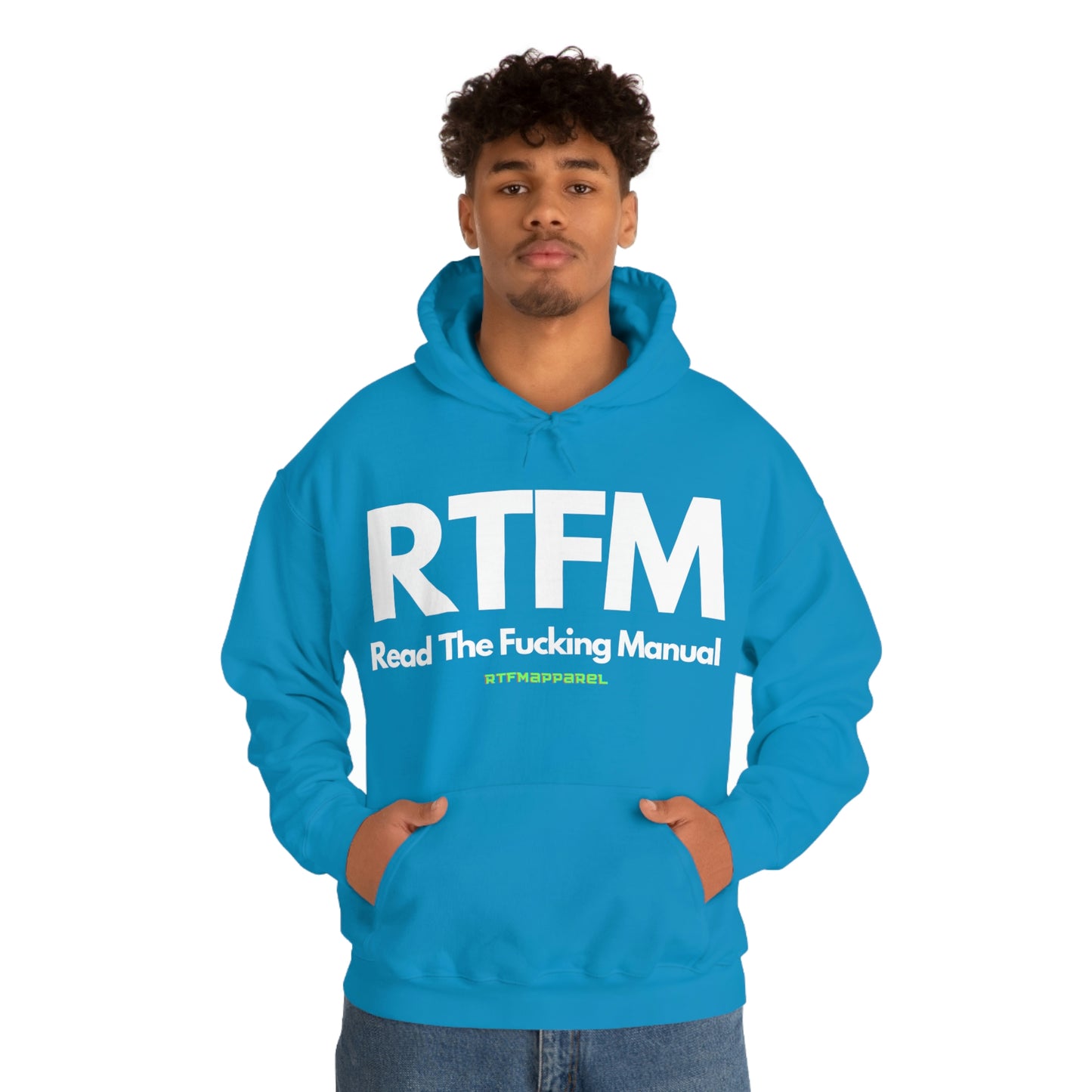 RTFM, Read the Manual, Explicit Funny, Sysadmin, Geek, Project Manager, Developer, Gift, Unisex Hooded Sweatshirt