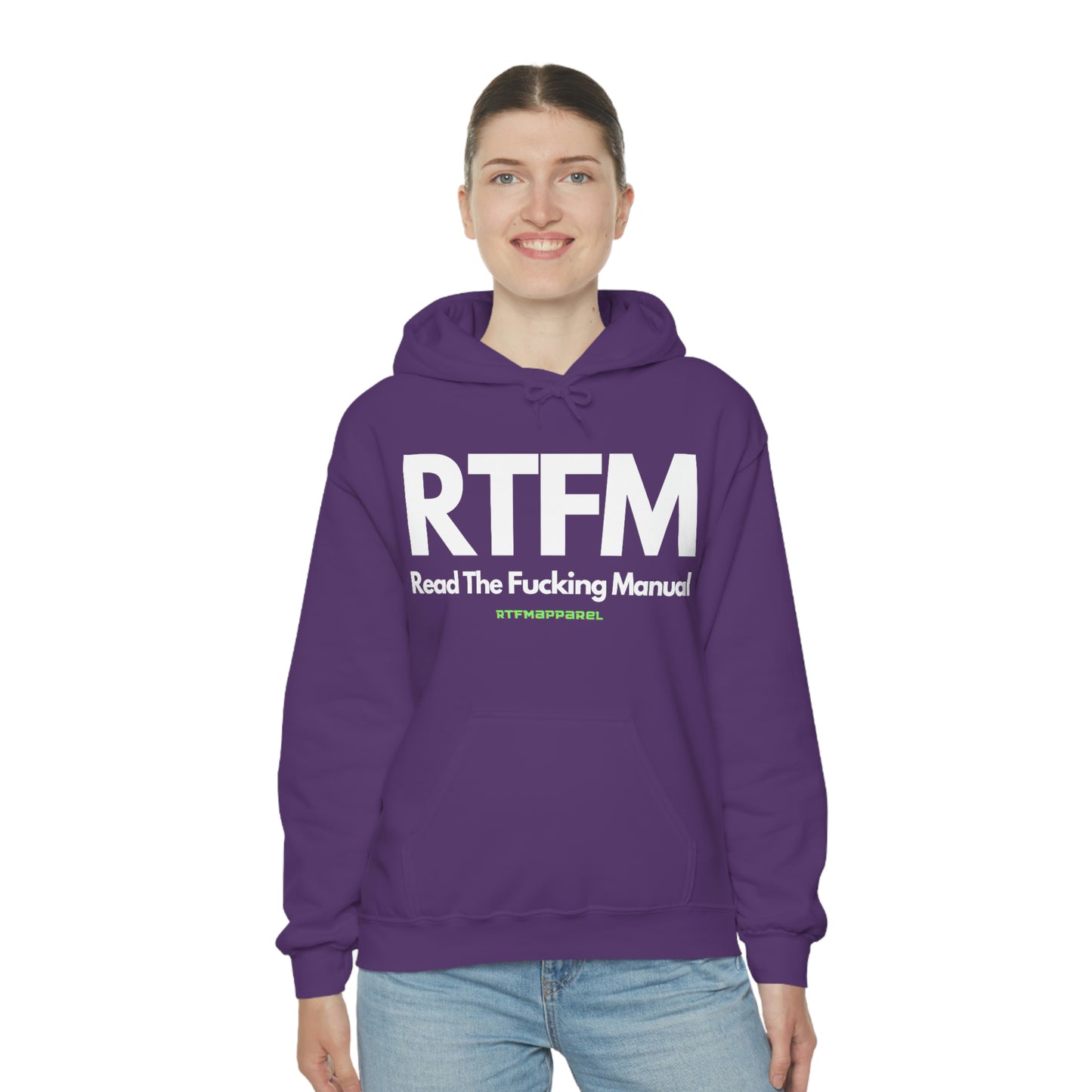 RTFM, Read the Manual, Explicit Funny, Sysadmin, Geek, Project Manager, Developer, Gift, Unisex Hooded Sweatshirt