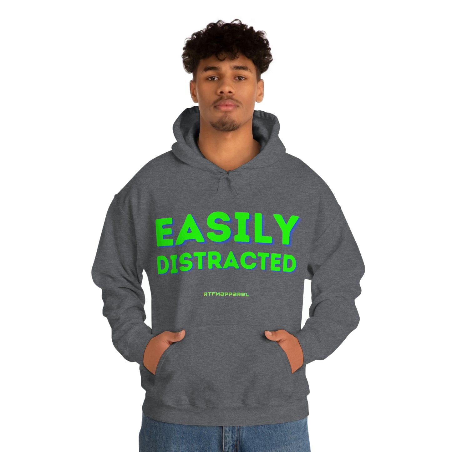 Easily Distracted - Funny, Sysadmin, Geek, Gamer, Developer, Gift Hooded Sweatshirt