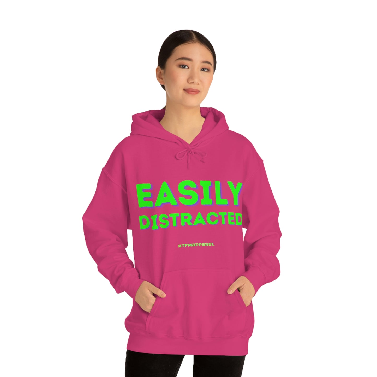 Easily Distracted - Funny, Sysadmin, Geek, Gamer, Developer, Gift Hooded Sweatshirt