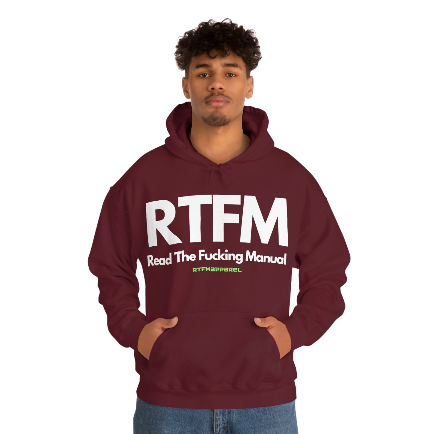 RTFM, Read the Manual, Explicit Funny, Sysadmin, Geek, Project Manager, Developer, Gift, Unisex Hooded Sweatshirt