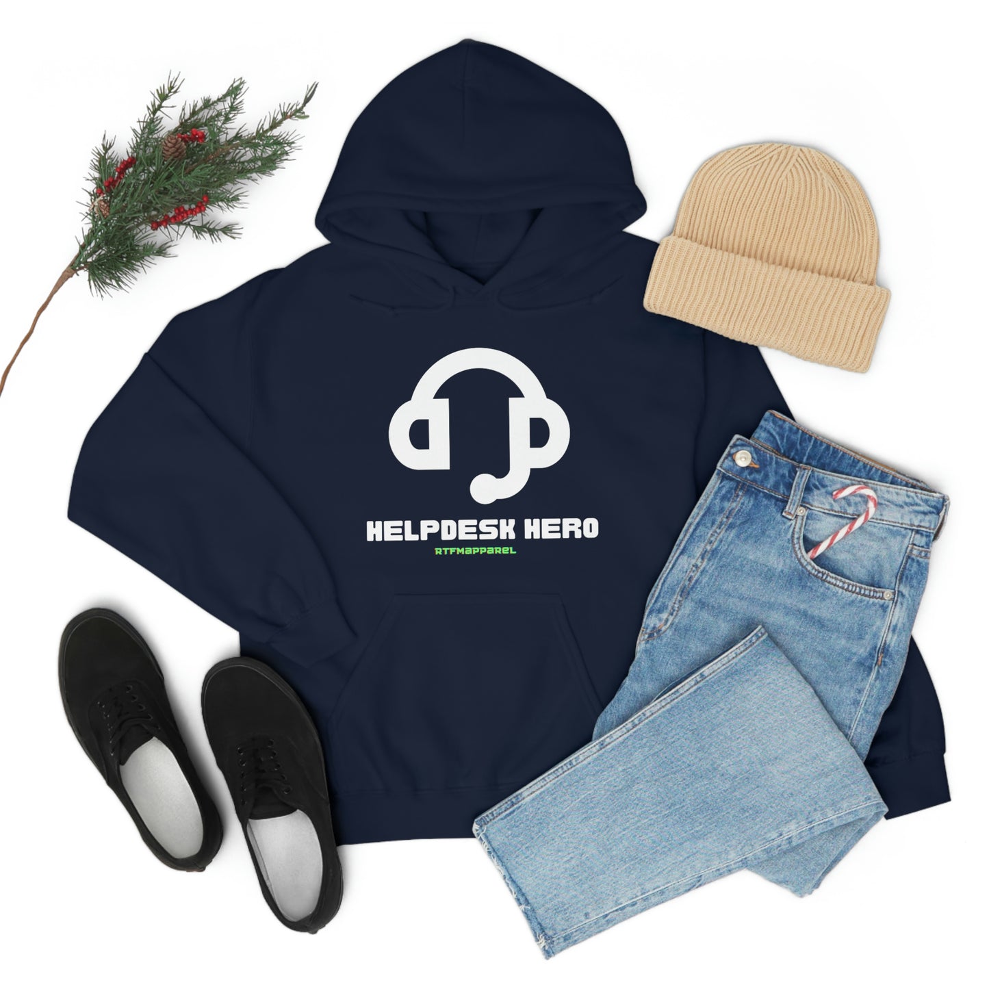 Helpdesk Hero, IT Support Funny, Sysadmin, RTFM Hoodie