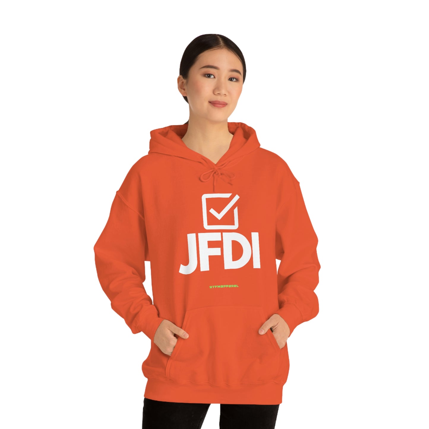 JFDI, Just do it, Funny, Sysadmin, Geek, Project Manager, Developer, Gift, Unisex Hooded Sweatshirt