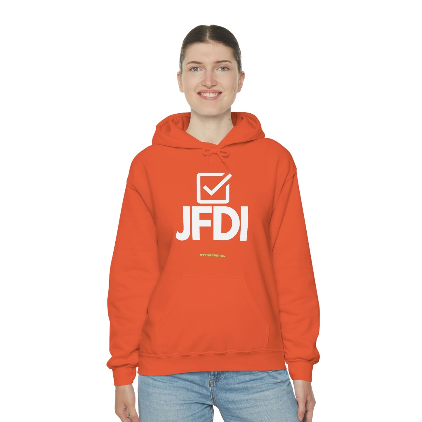 JFDI, Just do it, Funny, Sysadmin, Geek, Project Manager, Developer, Gift, Unisex Hooded Sweatshirt