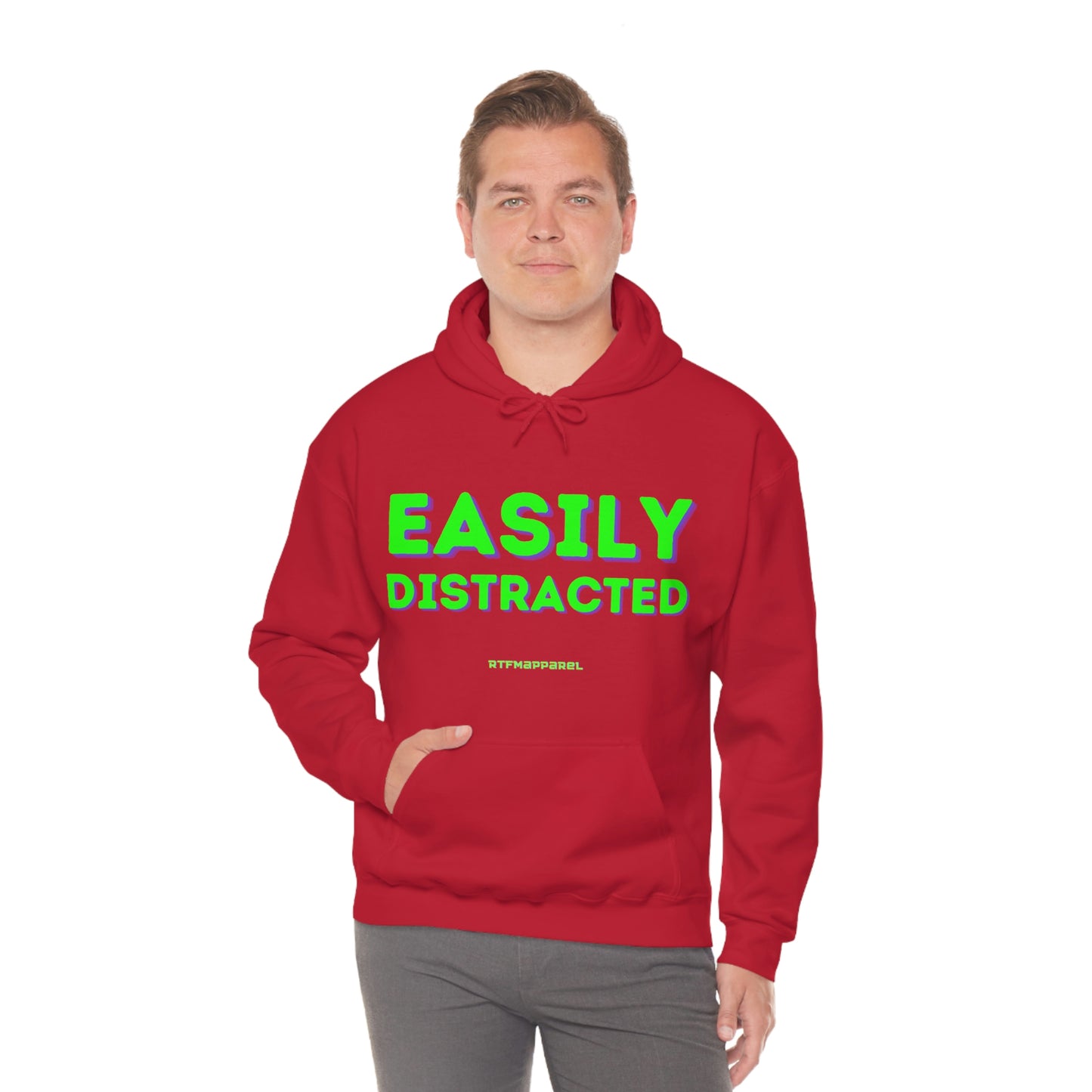 Easily Distracted - Funny, Sysadmin, Geek, Gamer, Developer, Gift Hooded Sweatshirt