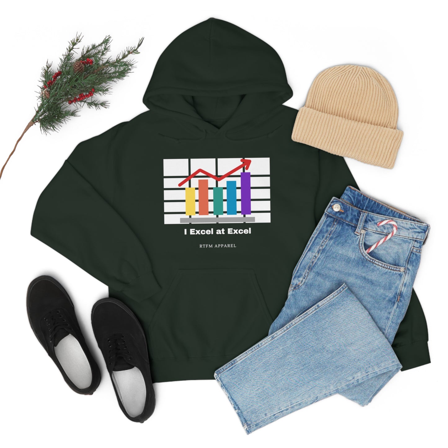 Excel Hoodie: I Excel at Excel, office humour, spreadsheets