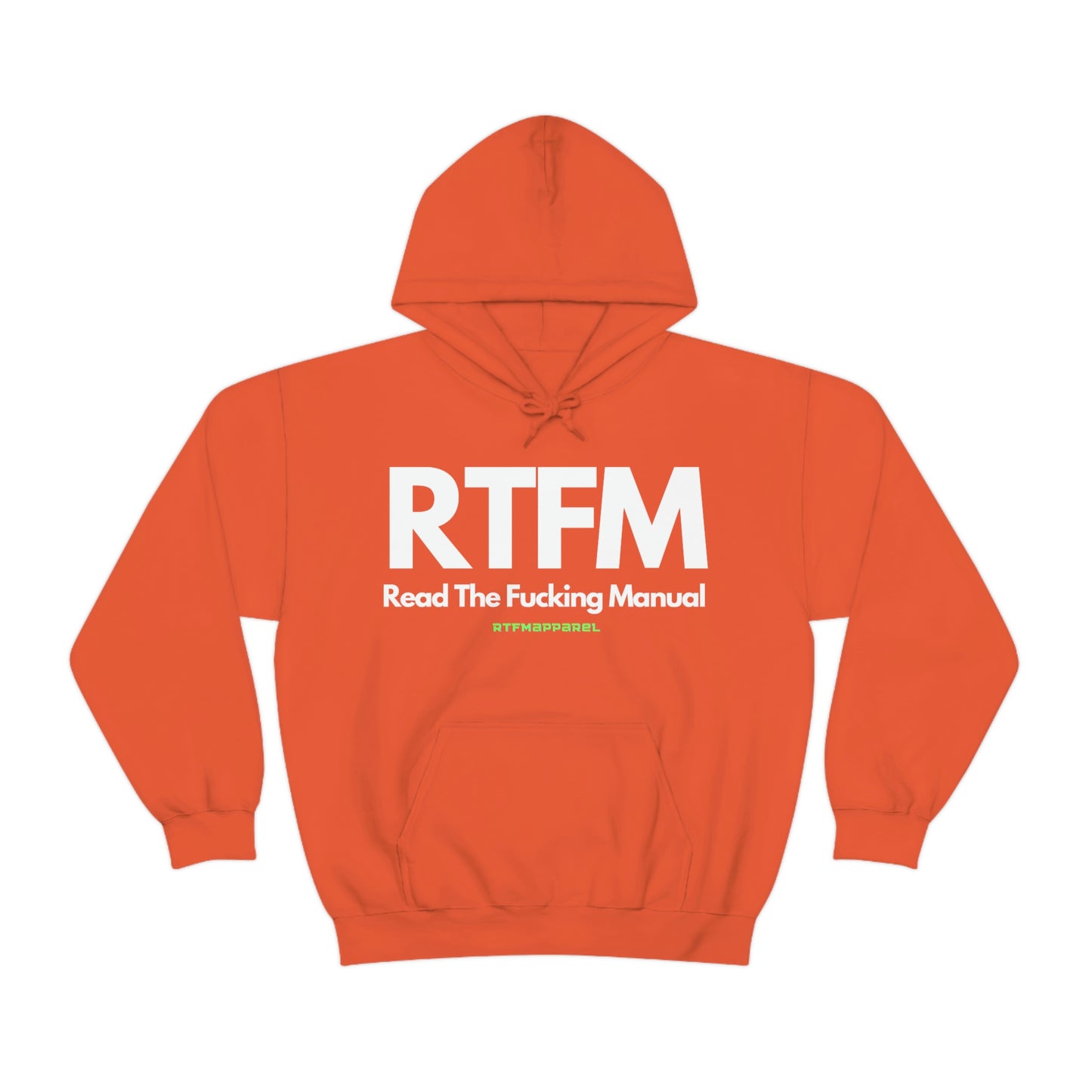 RTFM, Read the Manual, Explicit Funny, Sysadmin, Geek, Project Manager, Developer, Gift, Unisex Hooded Sweatshirt