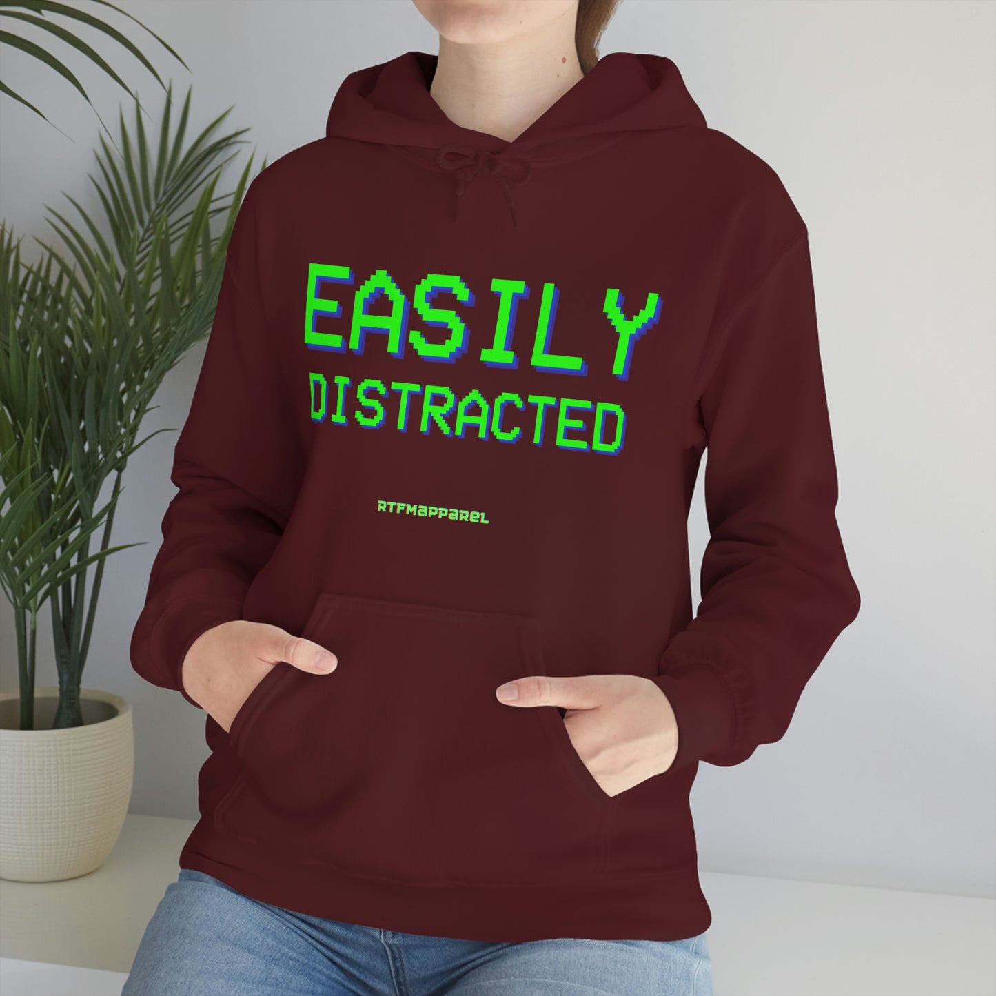 Easily Distracted - Funny, Sysadmin, Geek, Gamer, Developer, Gift Hooded Sweatshirt