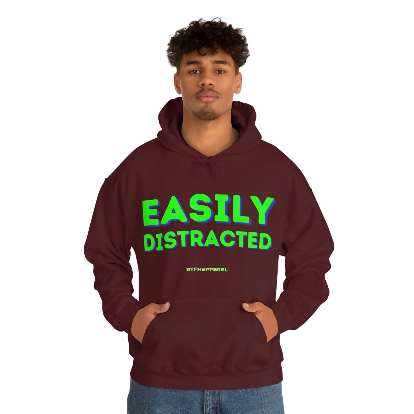 Easily Distracted - Funny, Sysadmin, Geek, Gamer, Developer, Gift Hooded Sweatshirt