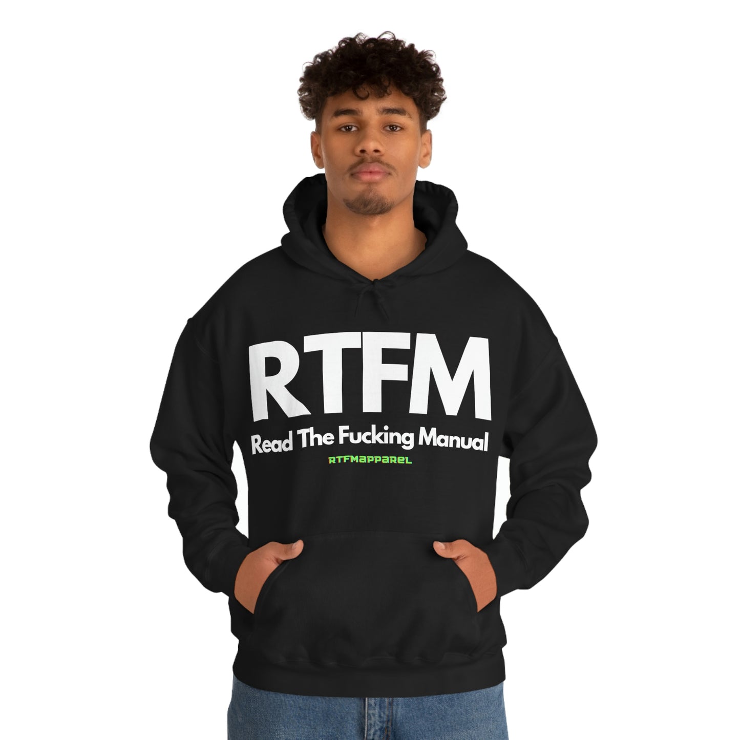 RTFM, Read the Manual, Explicit Funny, Sysadmin, Geek, Project Manager, Developer, Gift, Unisex Hooded Sweatshirt