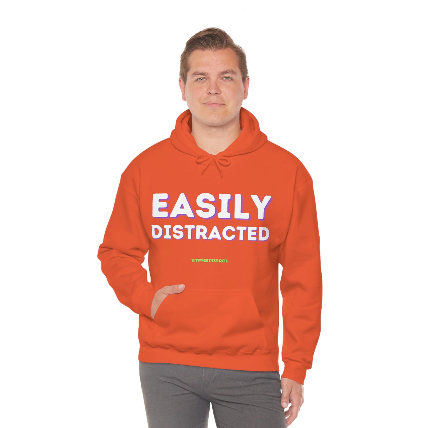 Easily Distracted - Funny, Sysadmin, Geek, Gamer, Developer, Gift Hooded Sweatshirt