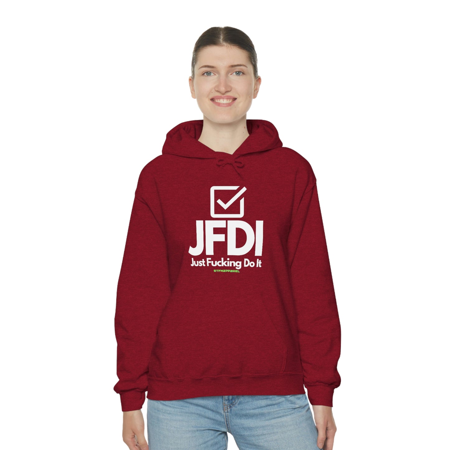 JFDI, Just do it, Funny, Sysadmin, Geek, Project Manager, Explicit, Developer, Gift, Unisex Hooded Sweatshirt