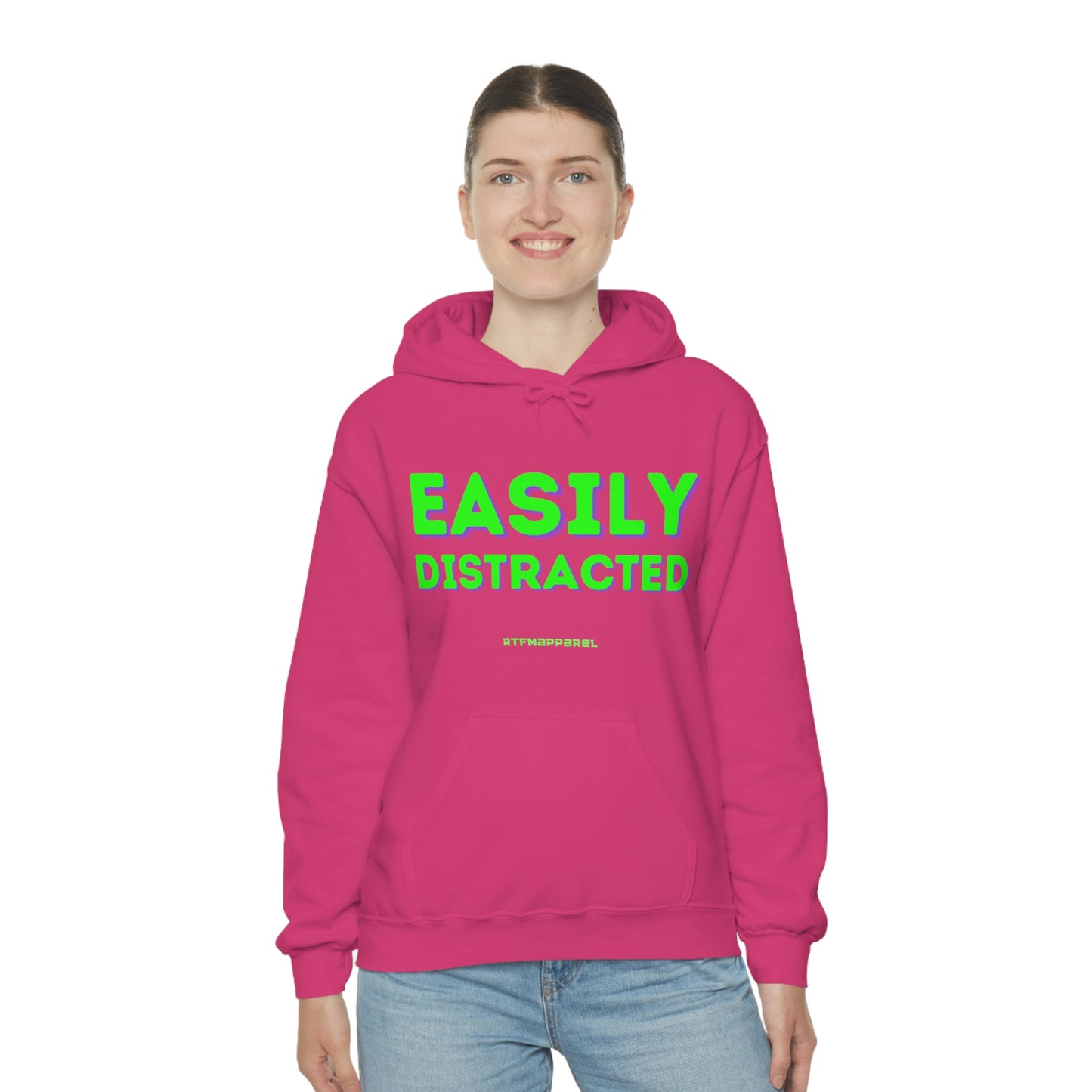 Easily Distracted - Funny, Sysadmin, Geek, Gamer, Developer, Gift Hooded Sweatshirt