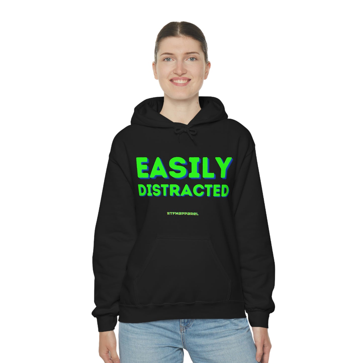 Easily Distracted - Funny, Sysadmin, Geek, Gamer, Developer, Gift Hooded Sweatshirt