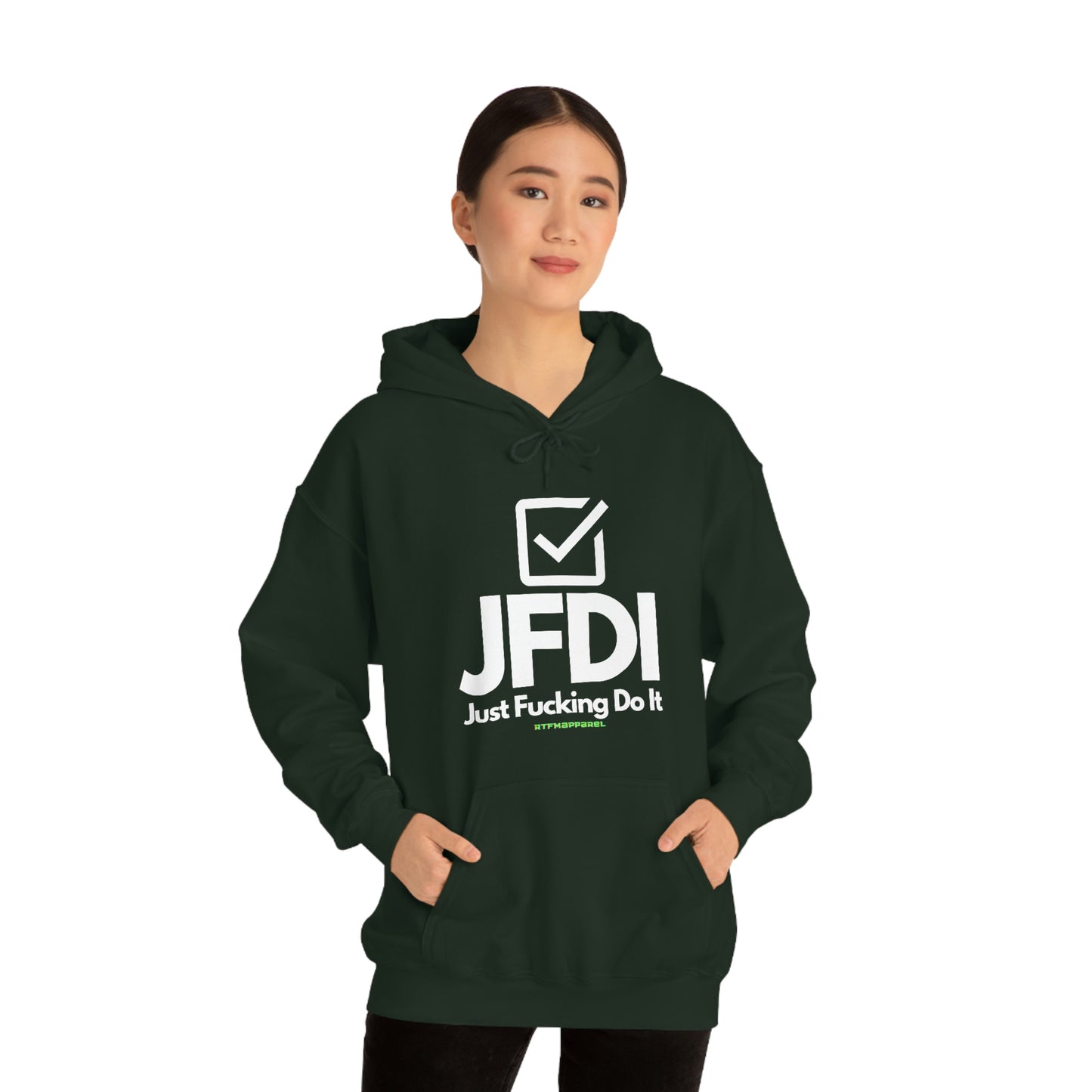 JFDI, Just do it, Funny, Sysadmin, Geek, Project Manager, Explicit, Developer, Gift, Unisex Hooded Sweatshirt
