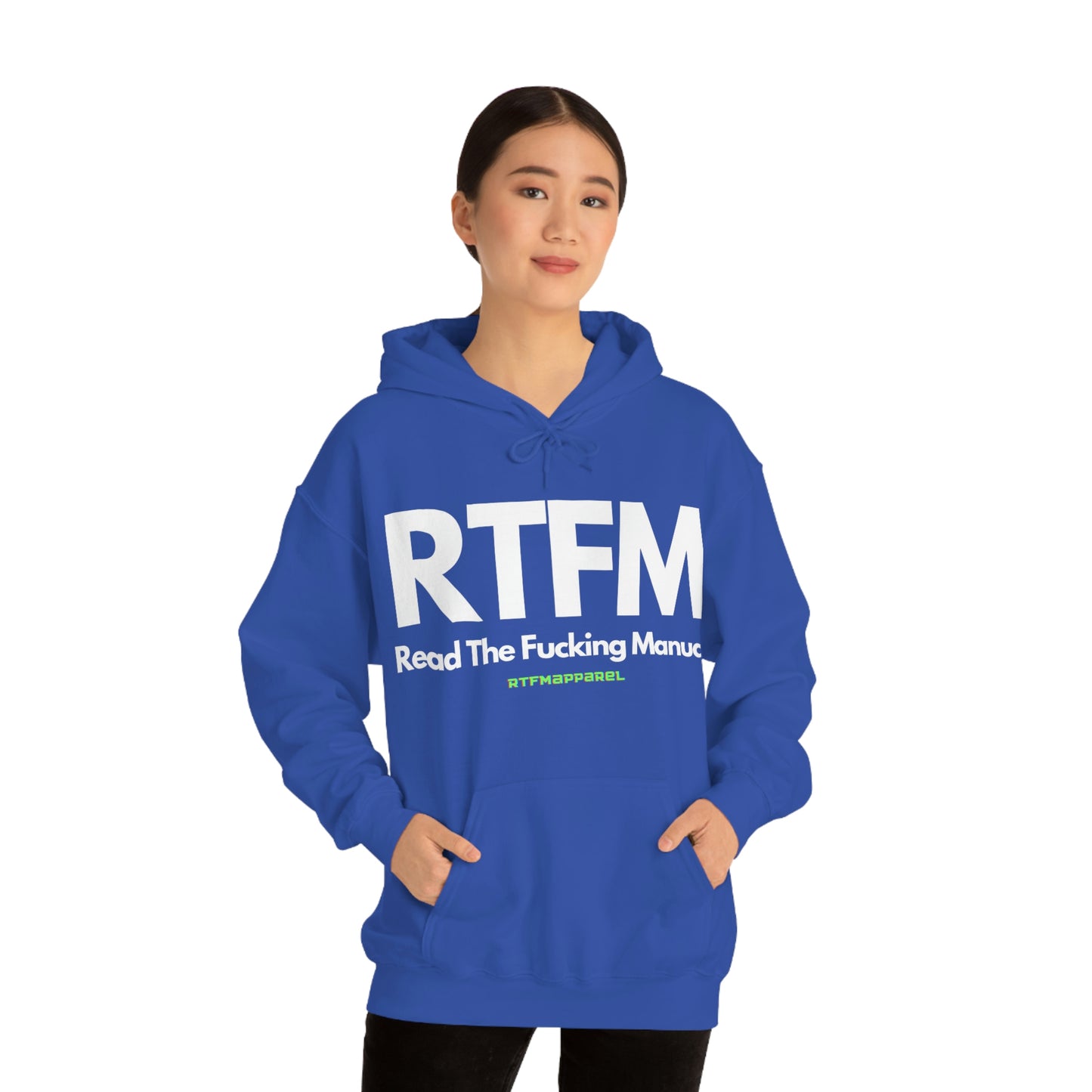 RTFM, Read the Manual, Explicit Funny, Sysadmin, Geek, Project Manager, Developer, Gift, Unisex Hooded Sweatshirt