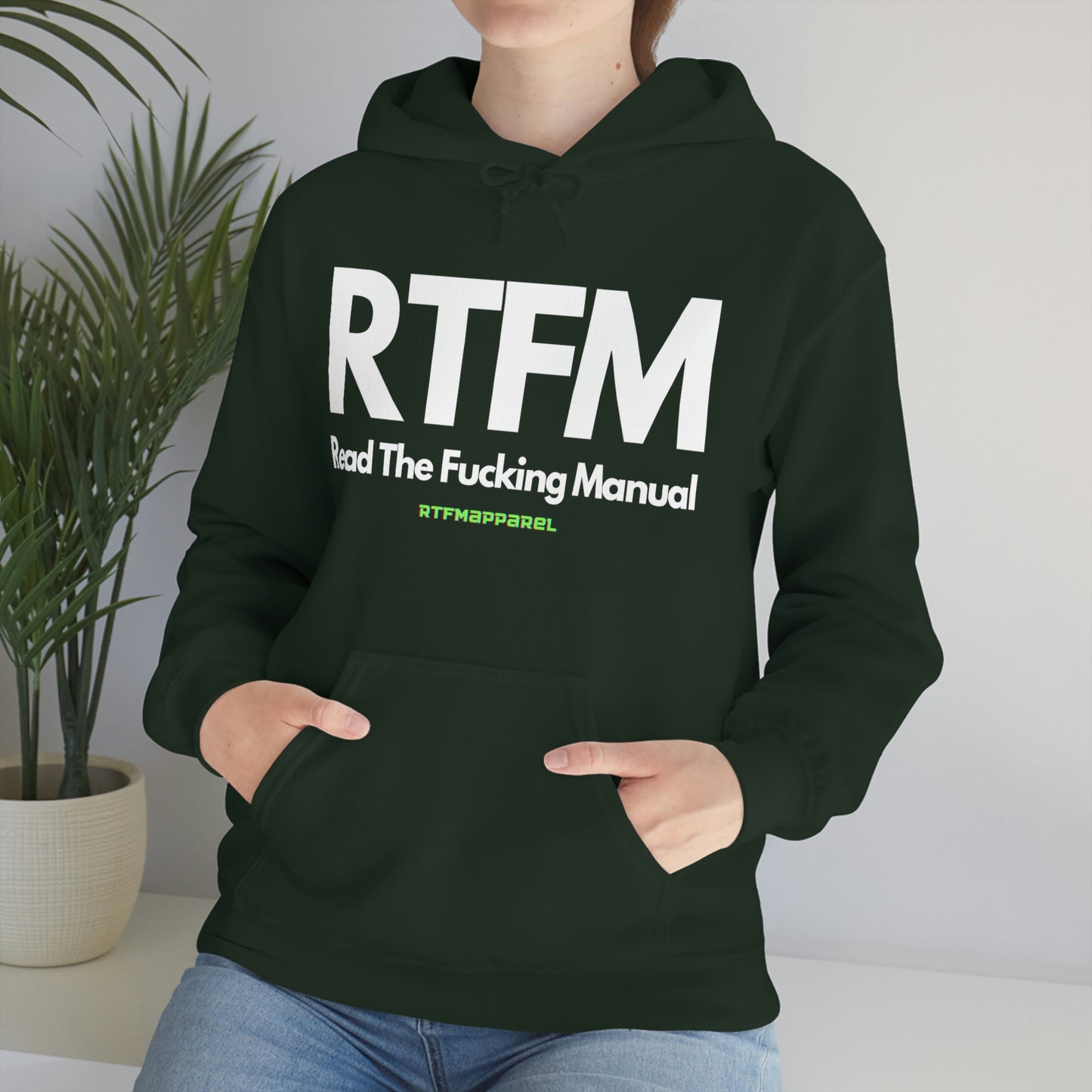 RTFM, Read the Manual, Explicit Funny, Sysadmin, Geek, Project Manager, Developer, Gift, Unisex Hooded Sweatshirt
