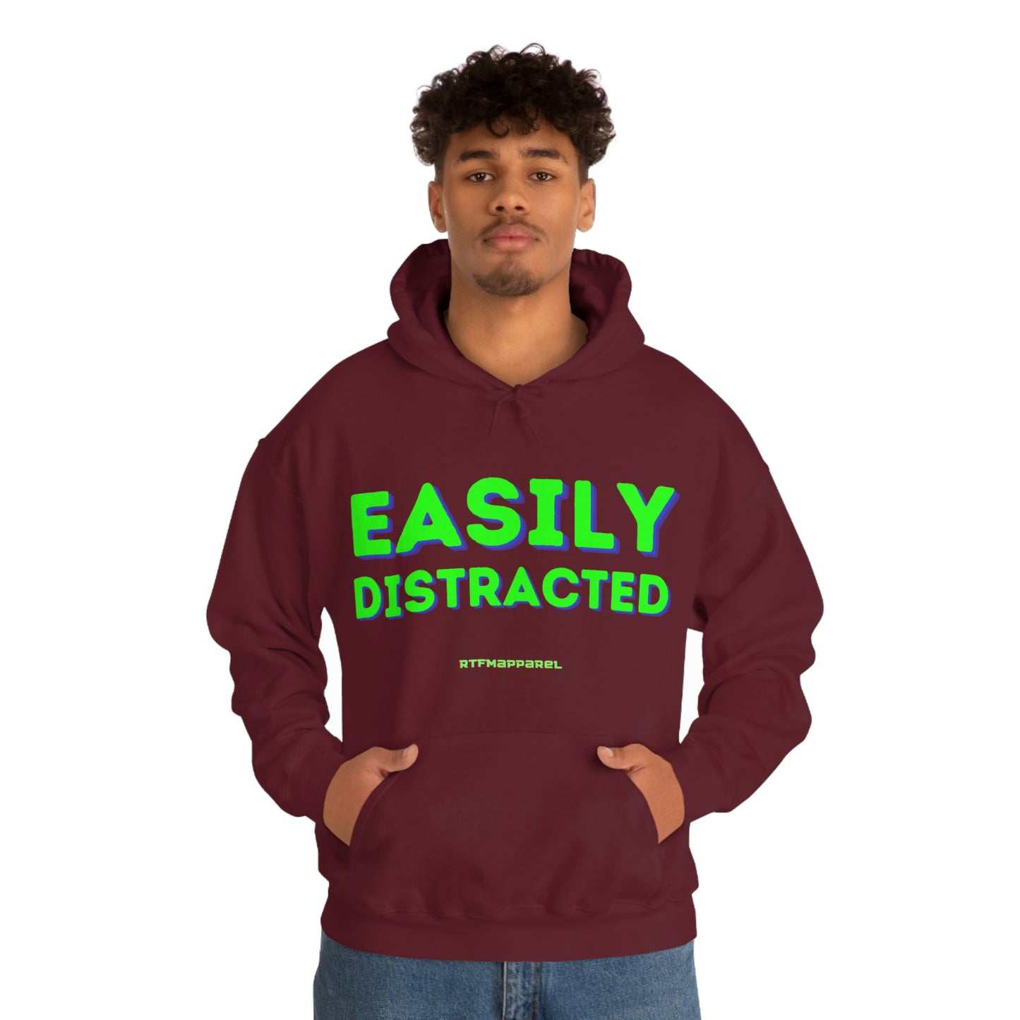 Easily Distracted - Funny, Sysadmin, Geek, Gamer, Developer, Gift Hooded Sweatshirt