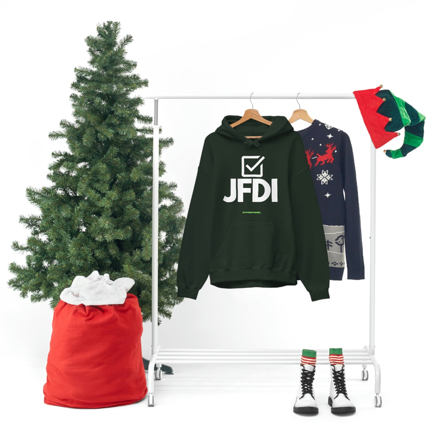 JFDI, Just do it, Funny, Sysadmin, Geek, Project Manager, Developer, Gift, Unisex Hooded Sweatshirt