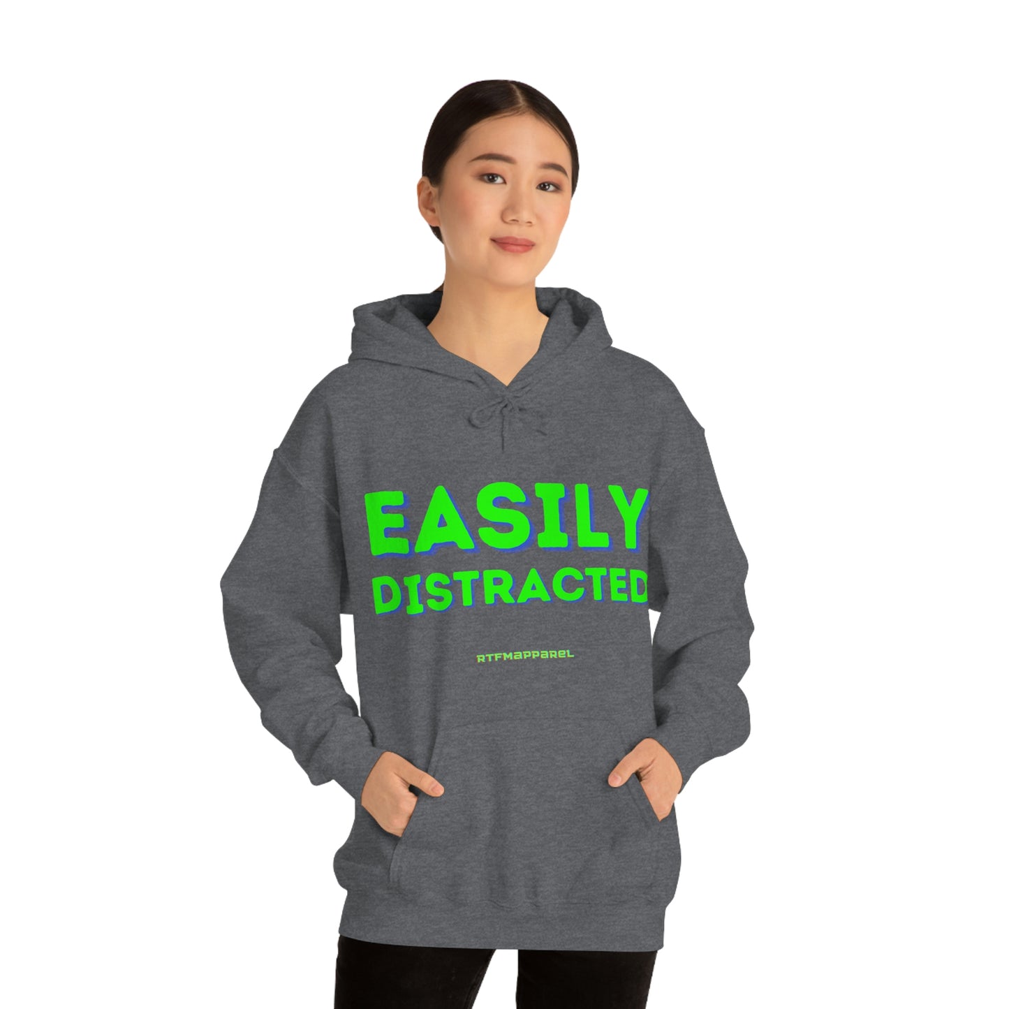 Easily Distracted - Funny, Sysadmin, Geek, Gamer, Developer, Gift Hooded Sweatshirt