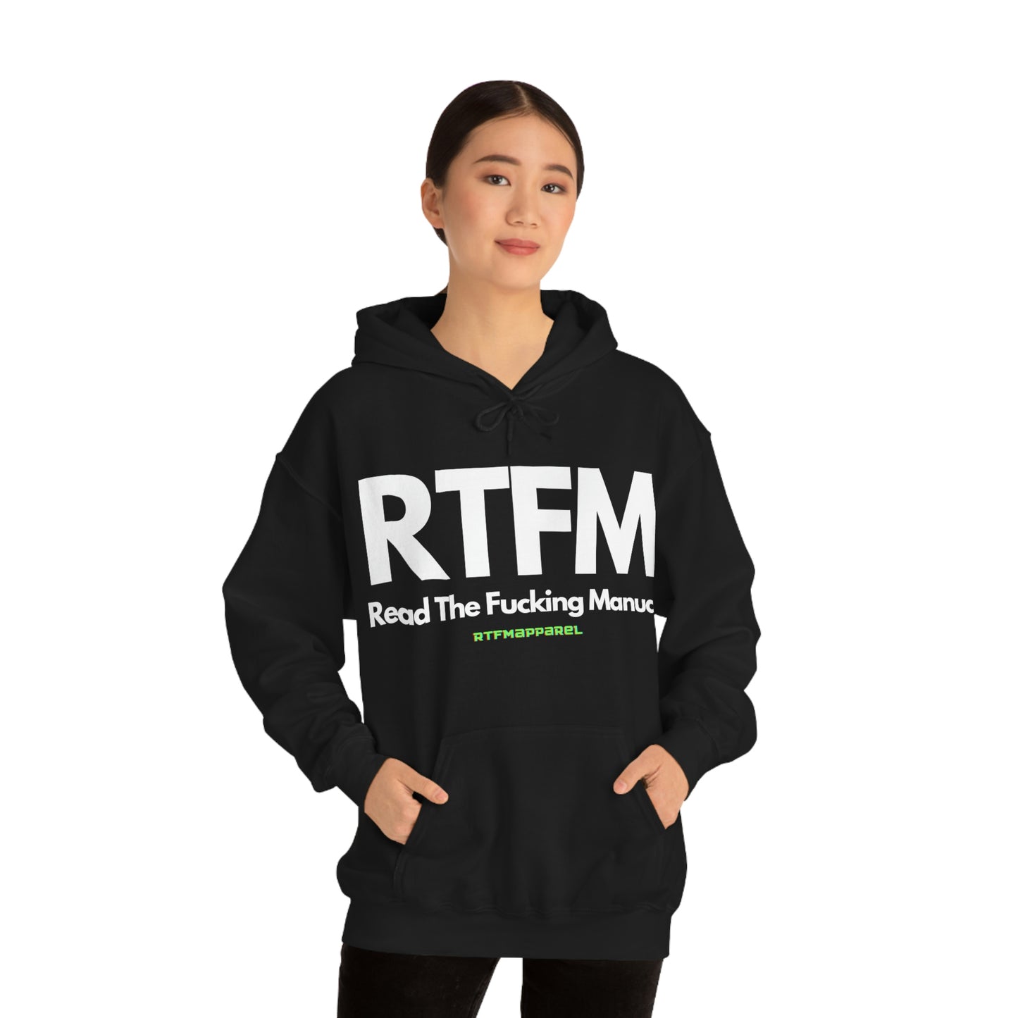 RTFM, Read the Manual, Explicit Funny, Sysadmin, Geek, Project Manager, Developer, Gift, Unisex Hooded Sweatshirt