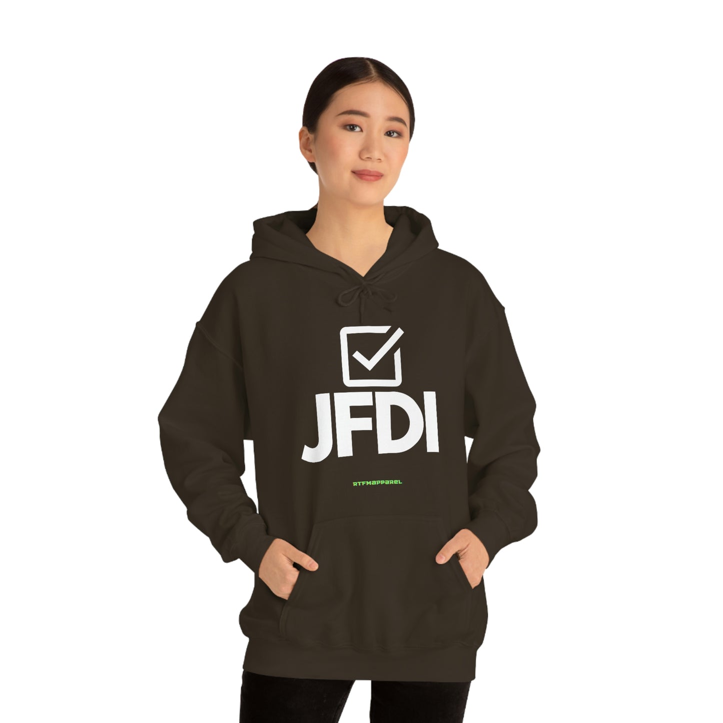 JFDI, Just do it, Funny, Sysadmin, Geek, Project Manager, Developer, Gift, Unisex Hooded Sweatshirt
