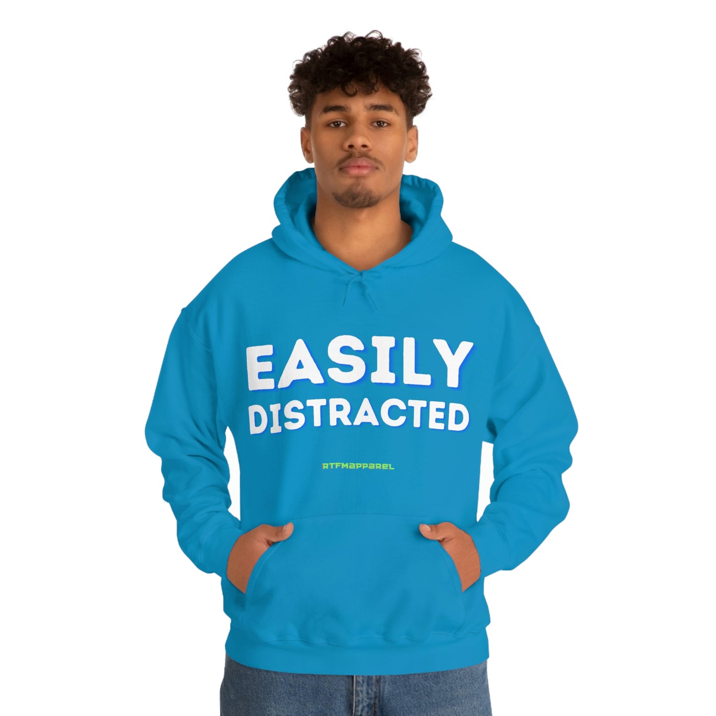Easily Distracted - Funny, Sysadmin, Geek, Gamer, Developer, Gift Hooded Sweatshirt