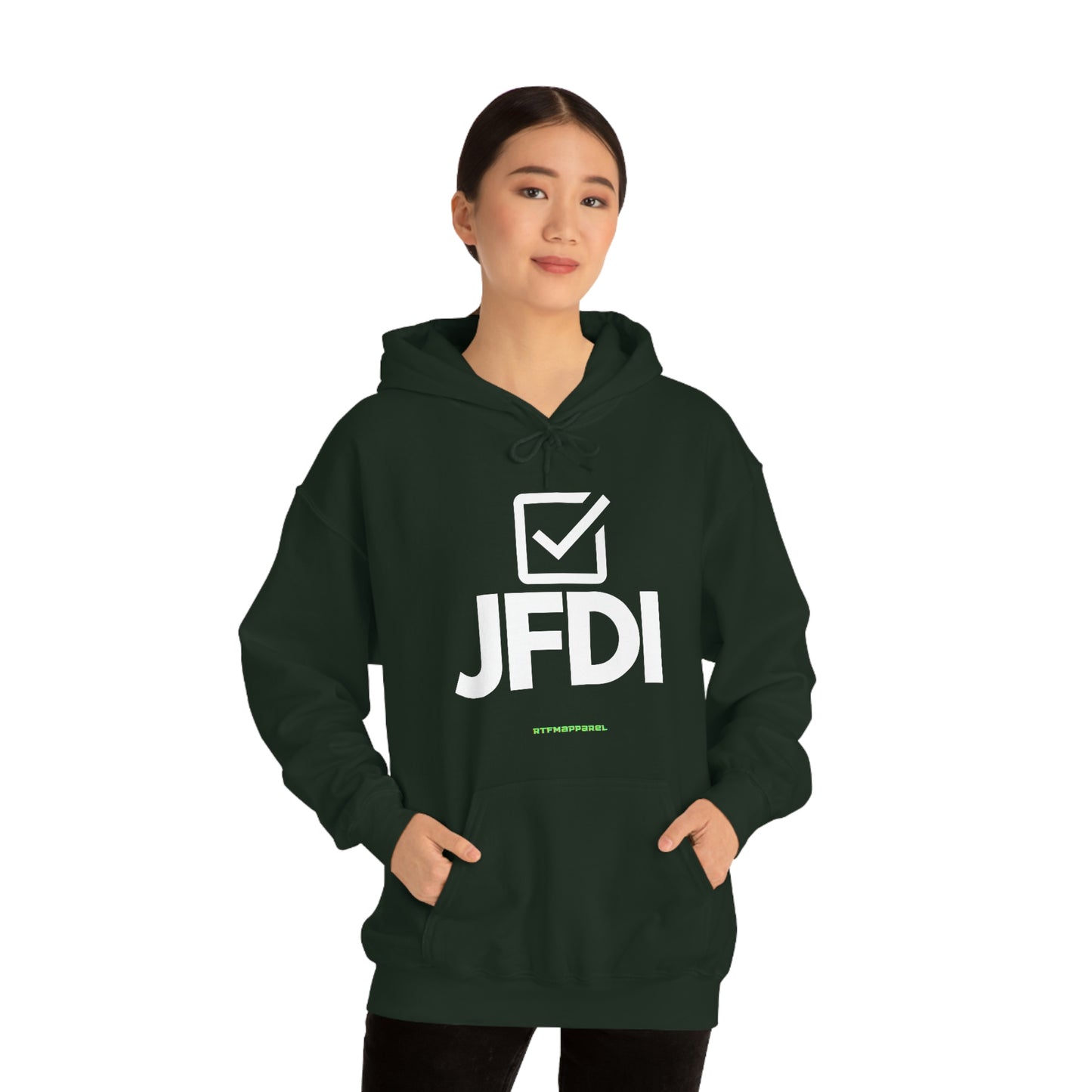 JFDI, Just do it, Funny, Sysadmin, Geek, Project Manager, Developer, Gift, Unisex Hooded Sweatshirt
