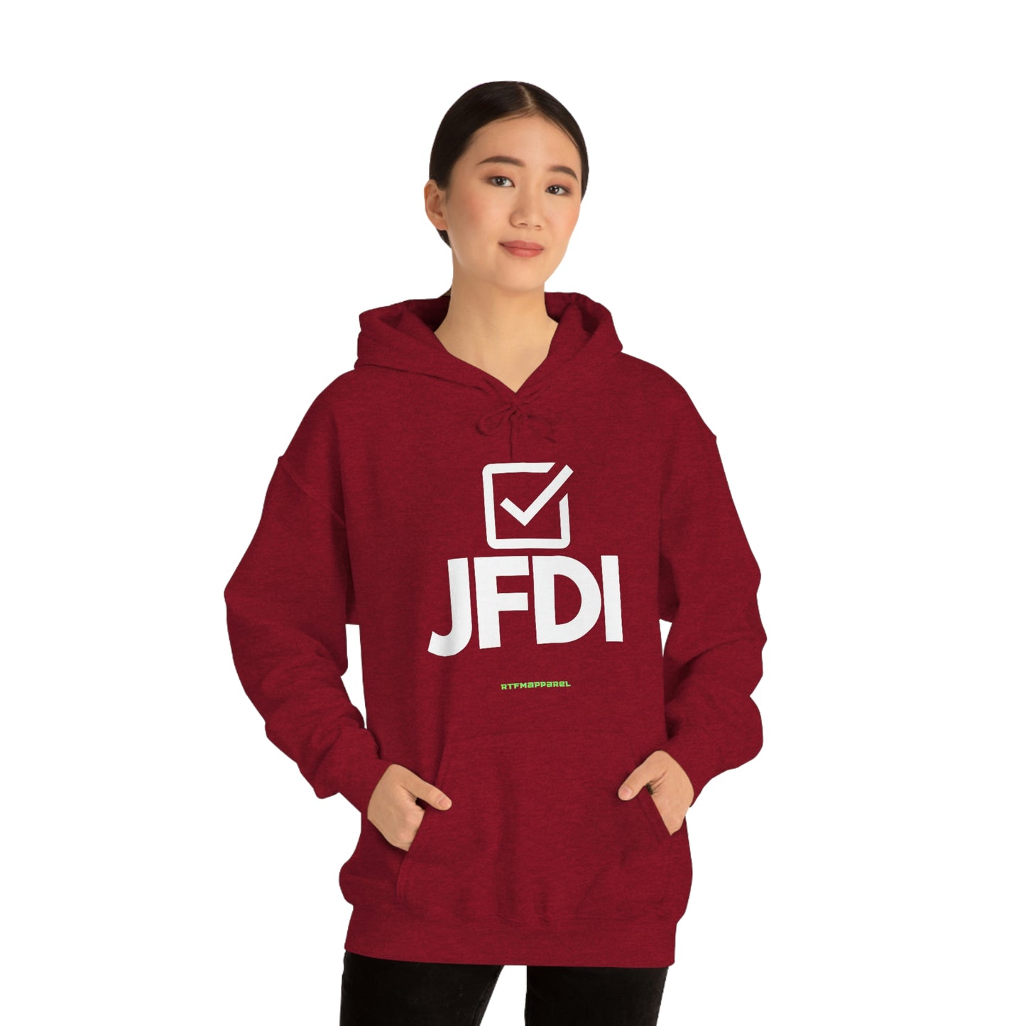 JFDI, Just do it, Funny, Sysadmin, Geek, Project Manager, Developer, Gift, Unisex Hooded Sweatshirt