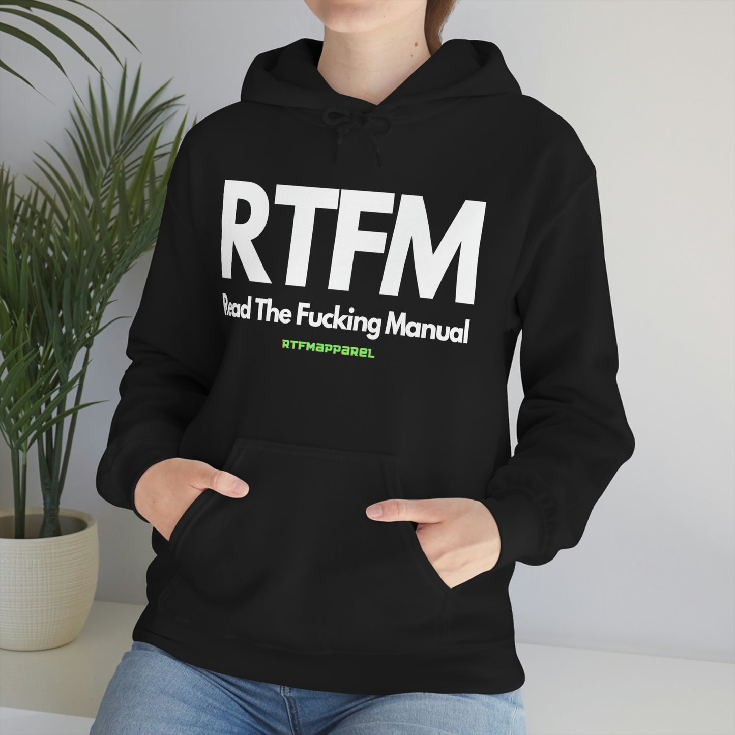 RTFM, Read the Manual, Explicit Funny, Sysadmin, Geek, Project Manager, Developer, Gift, Unisex Hooded Sweatshirt